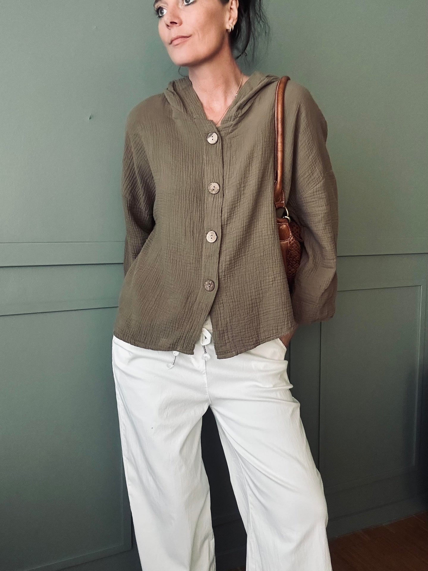 Bukser m. stretch Hvit – plus onesize 40-48
