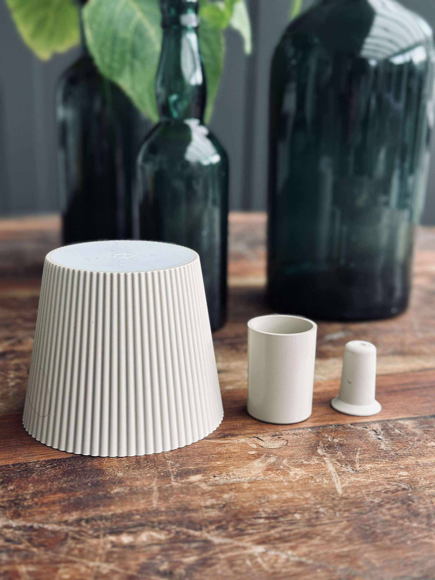 LED-lampe til vinflaske - Krem MIX