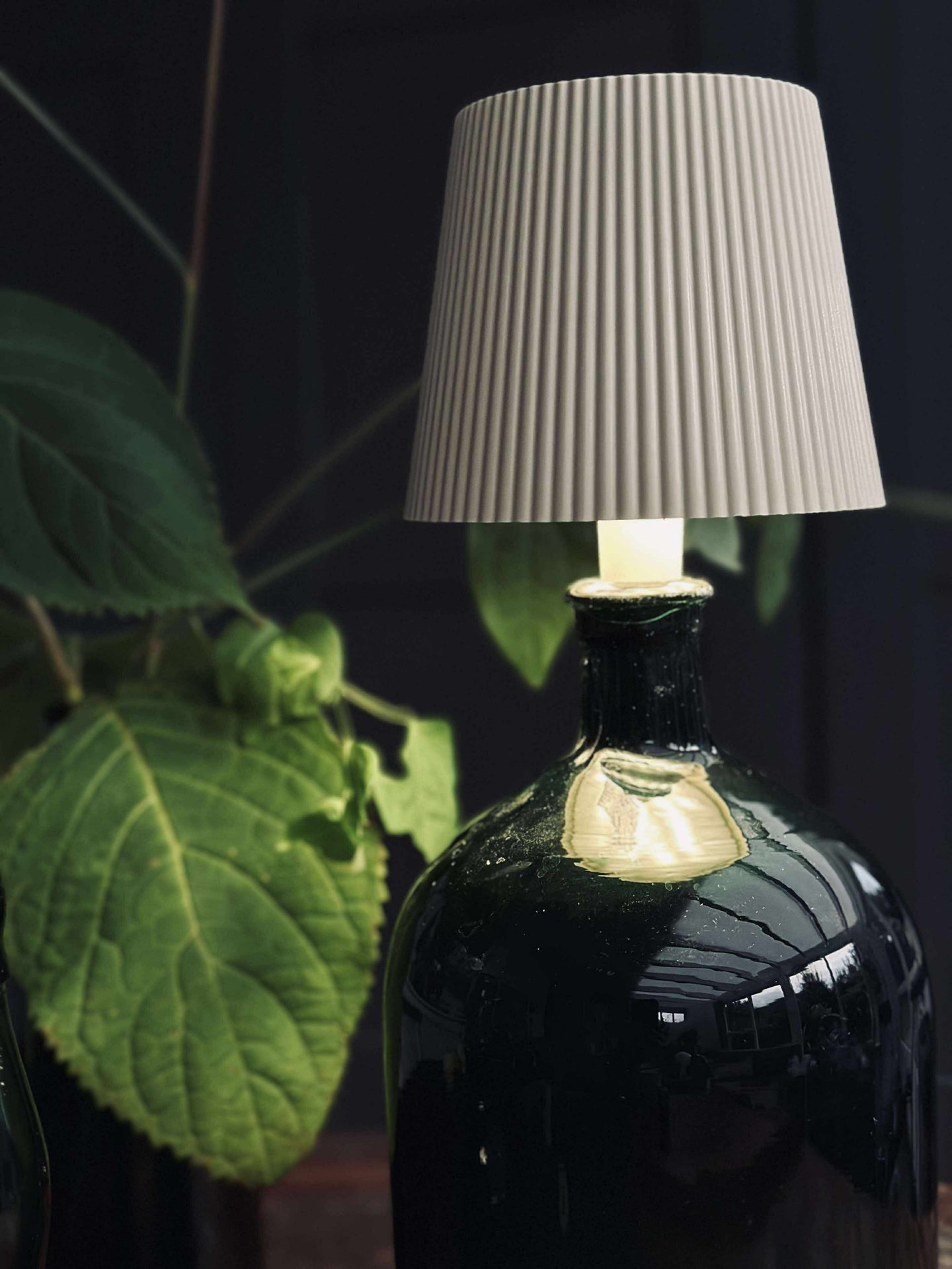 LED-lampe til vinflaske - Krem MIX