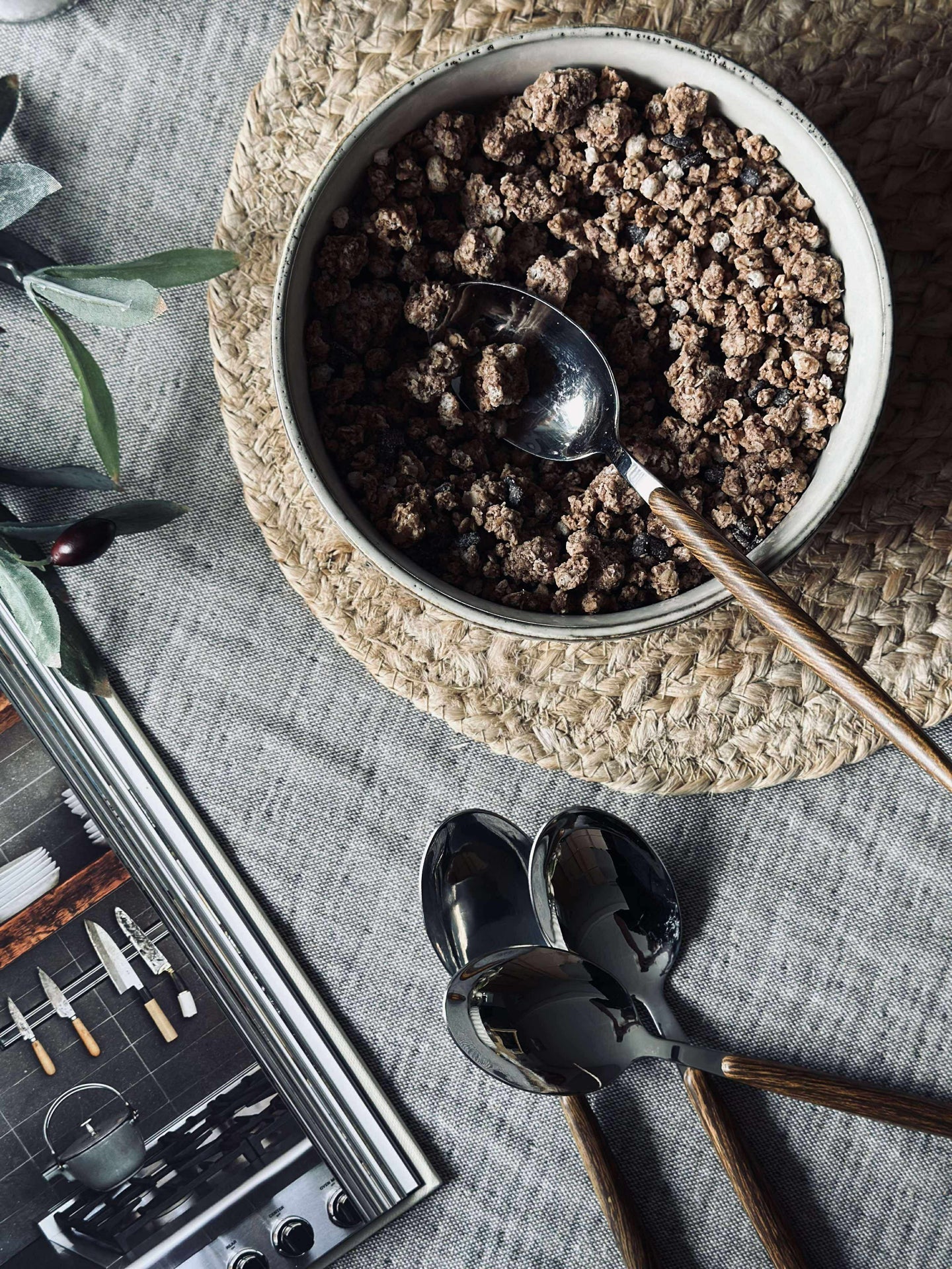 Bolle VIGA stripet steintøy - Sand 16cm