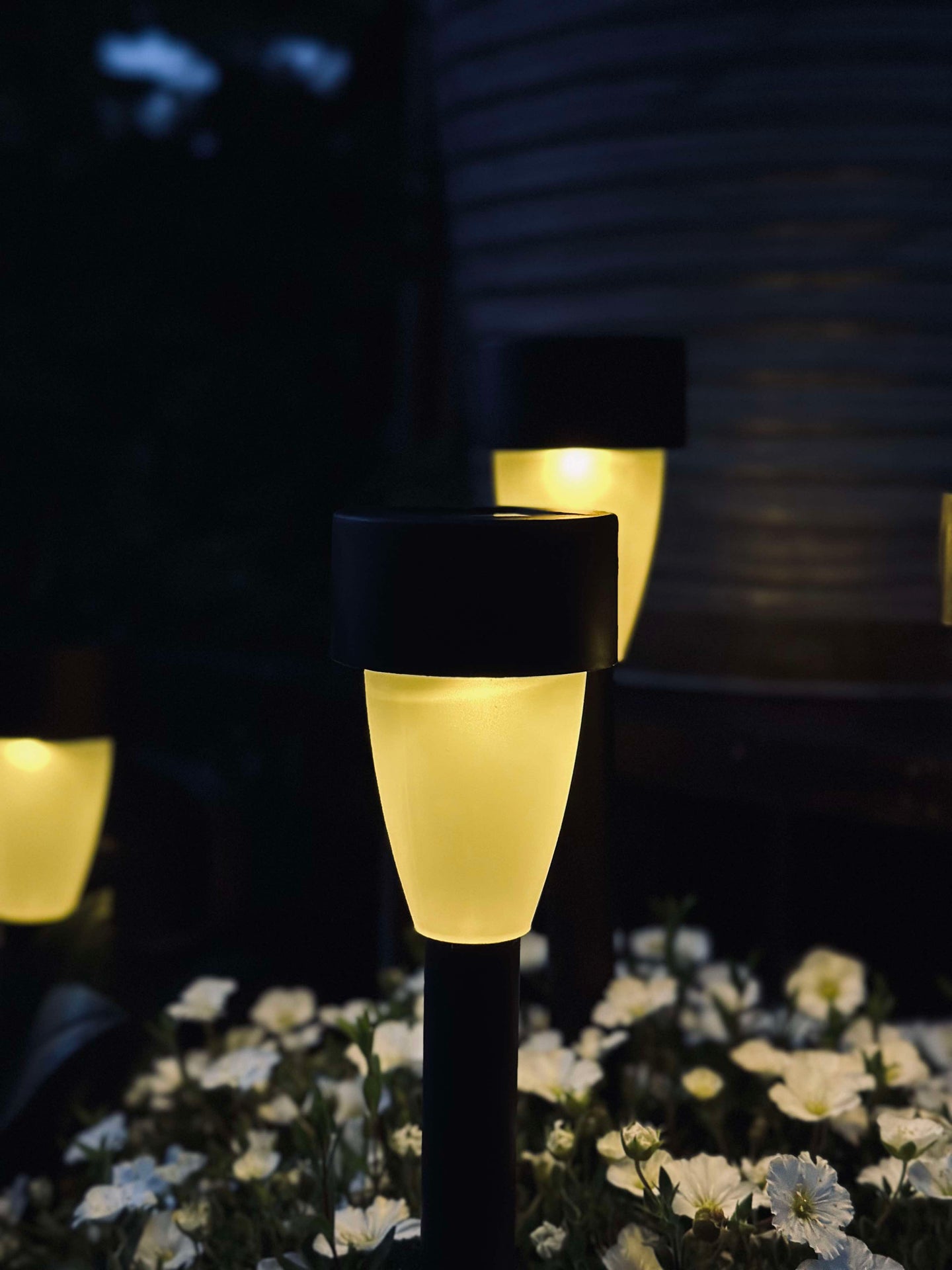 Fakkel med solceller – Sett med 4 stk.