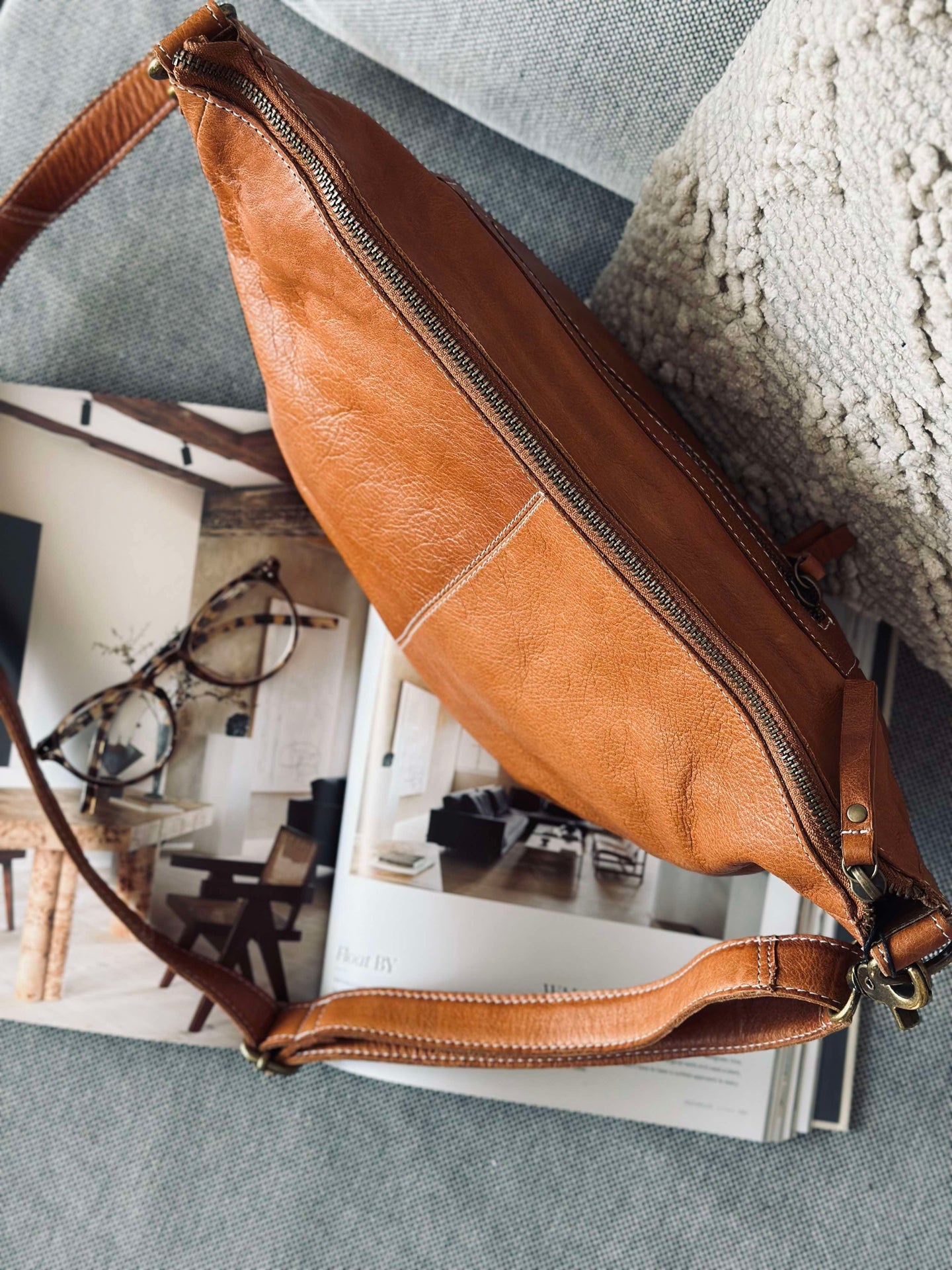Skulderveske Naomi small - Cognac