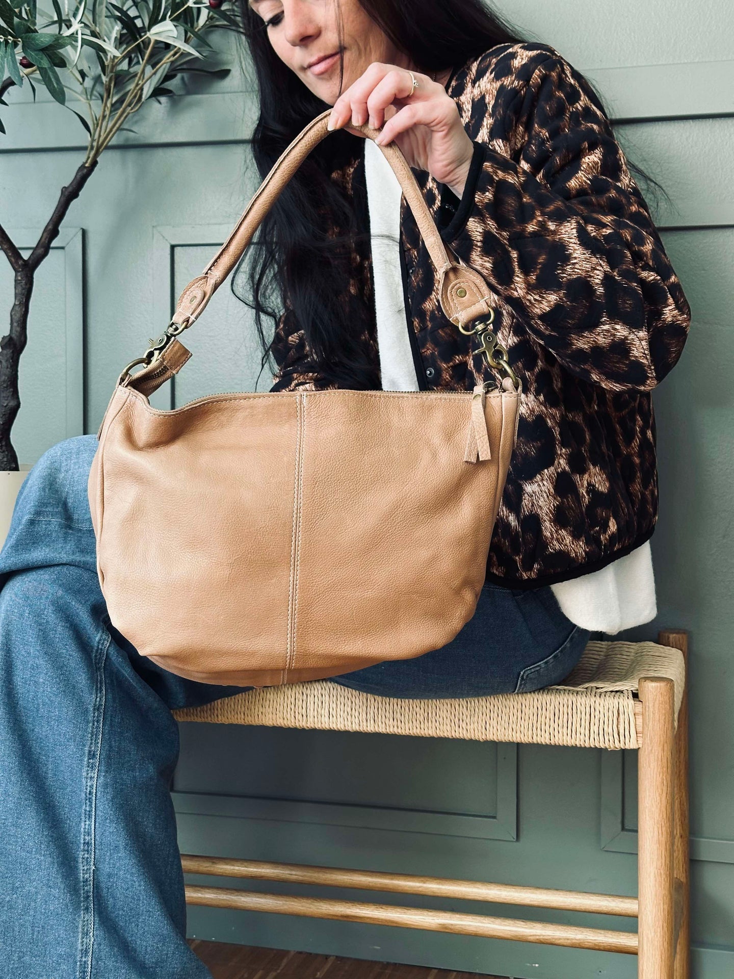 Skulderveske Naomi small - Taupe