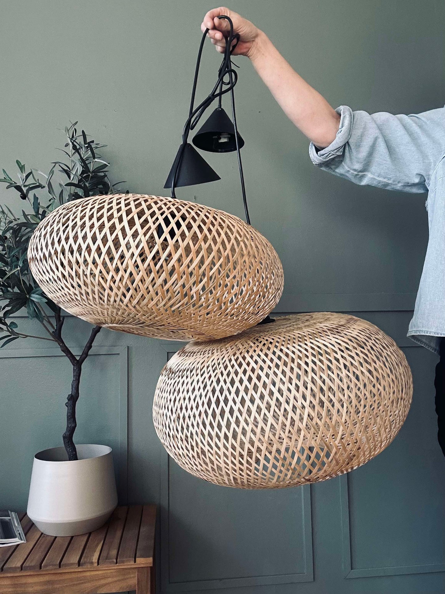 Lampe bambus - Dia 45
