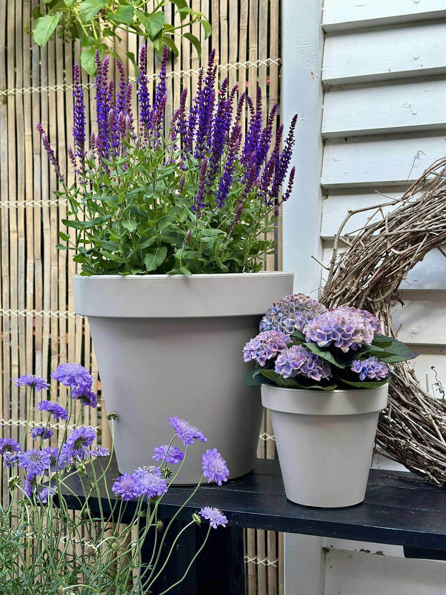 Hagepotte - Resirkulert Beige Dia 35 cm