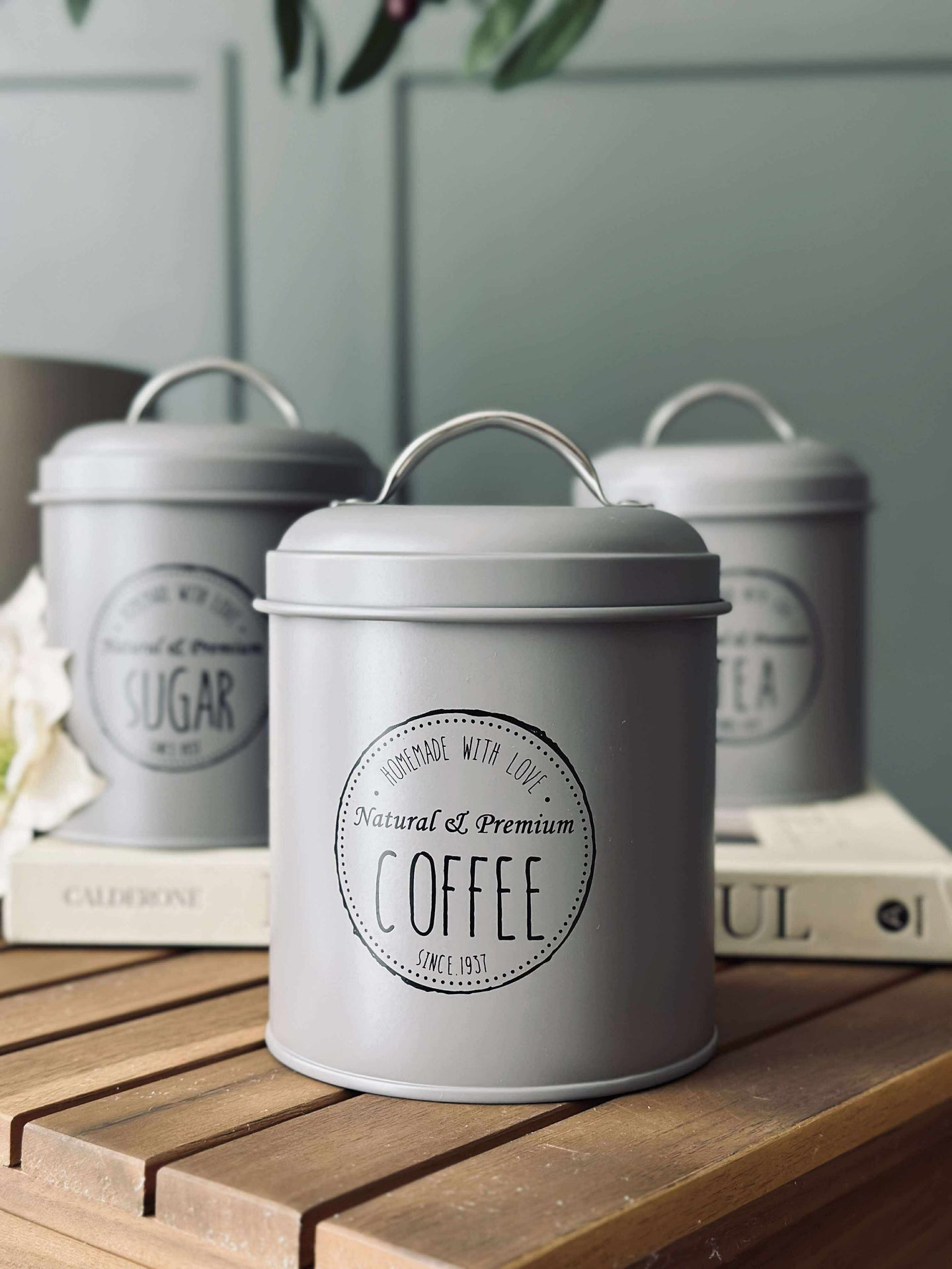 Oppbevaringskrukker 3 stk - Mocca