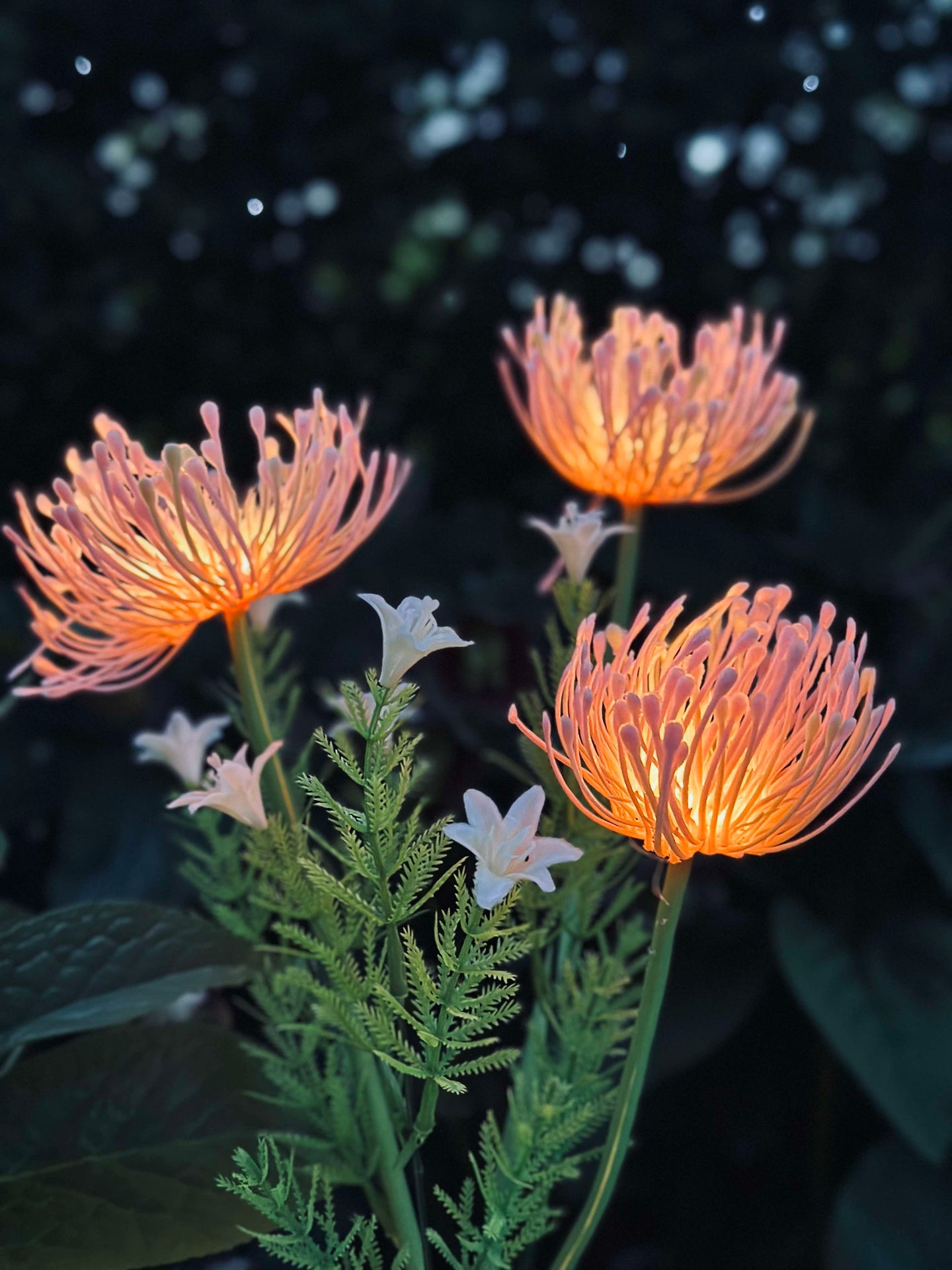 Blomst med solceller - Spider Lili rose