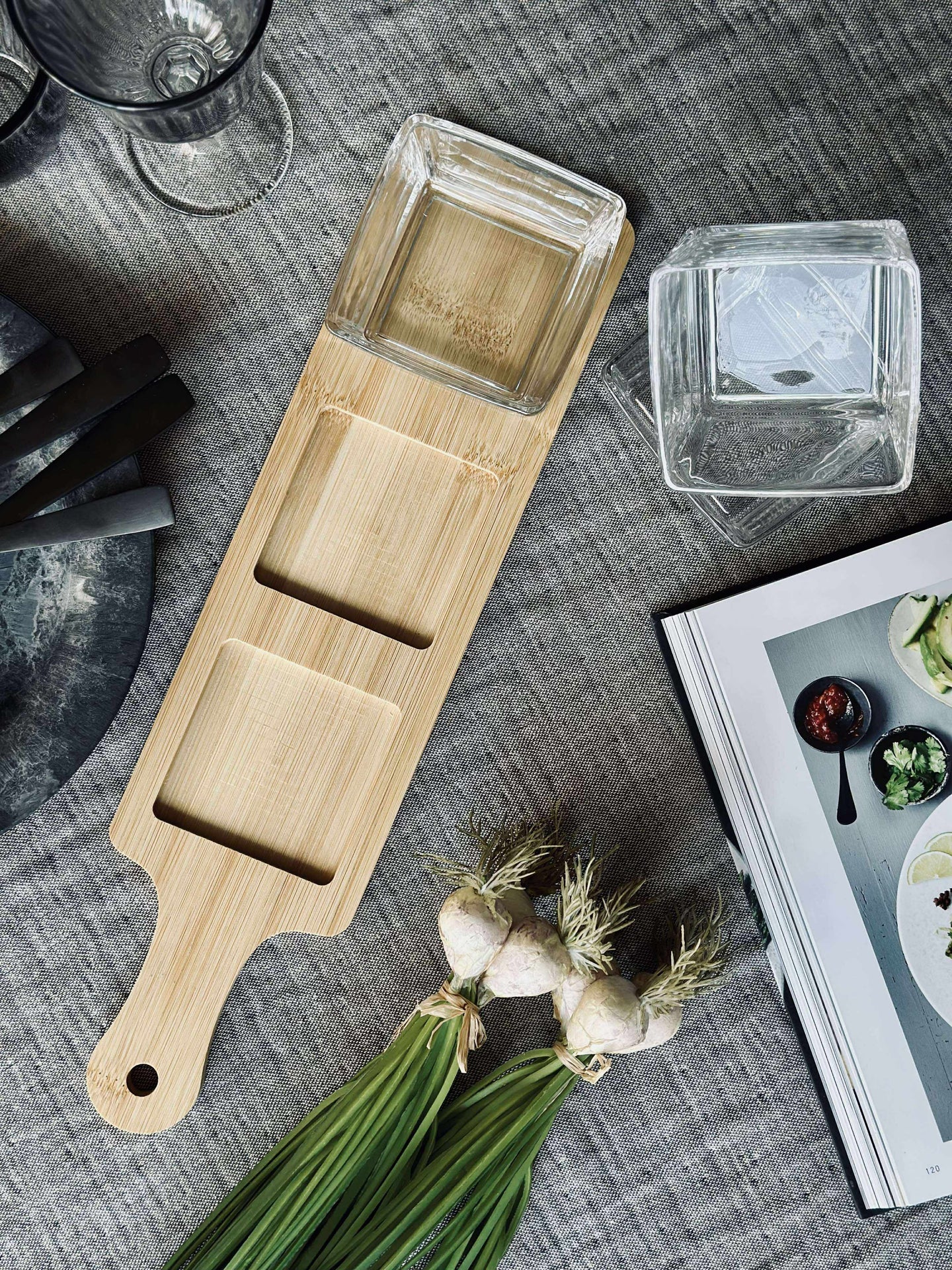 Tapas - 4 skåler og fat