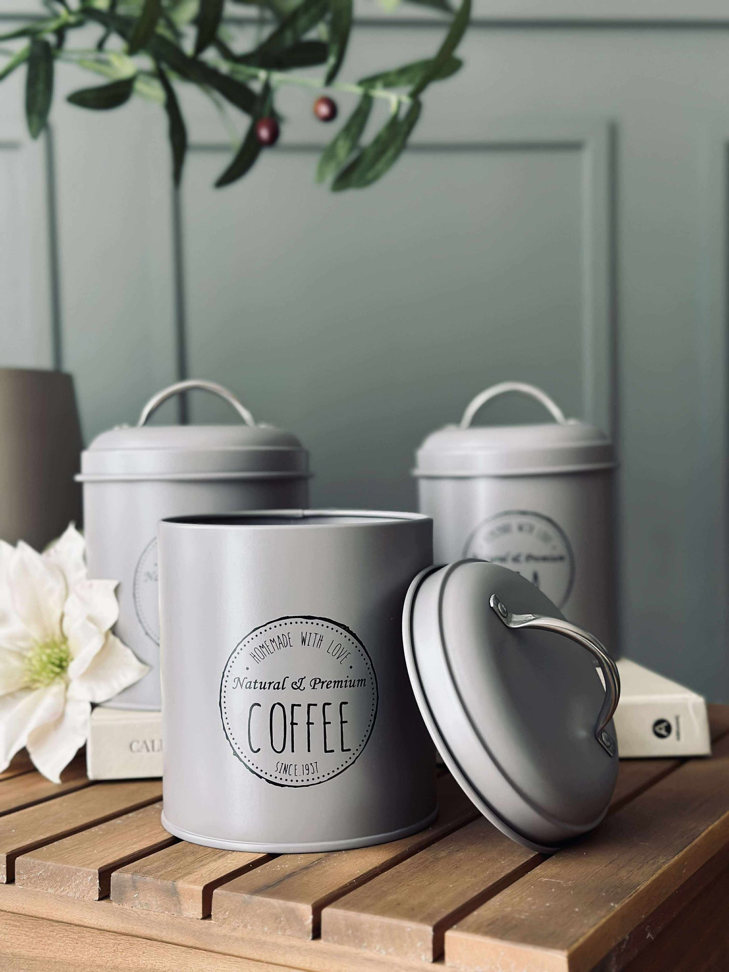 Oppbevaringskrukker 3 stk - Mocca
