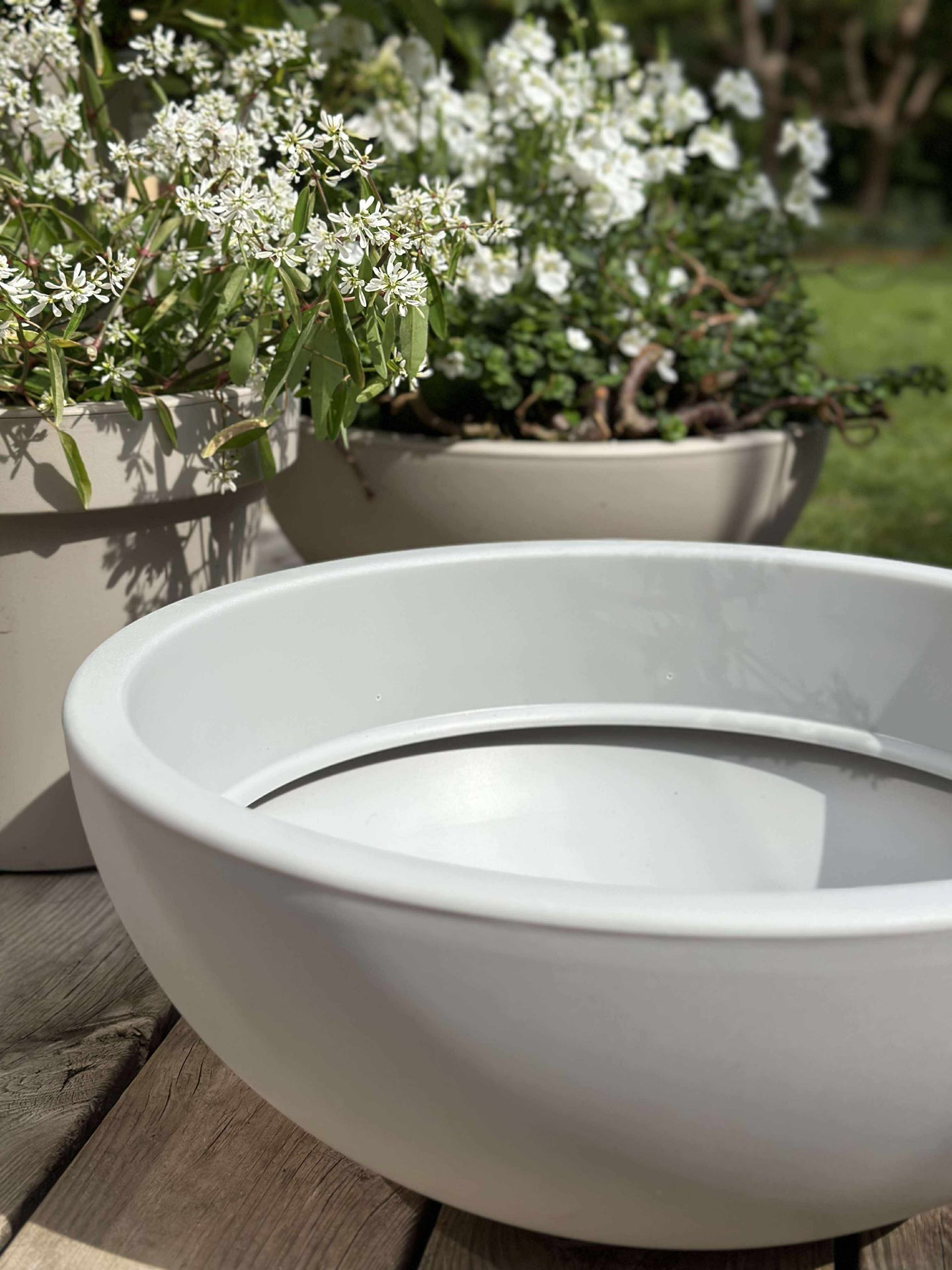 Speilbasseng i resirkulert plast - Stone grey