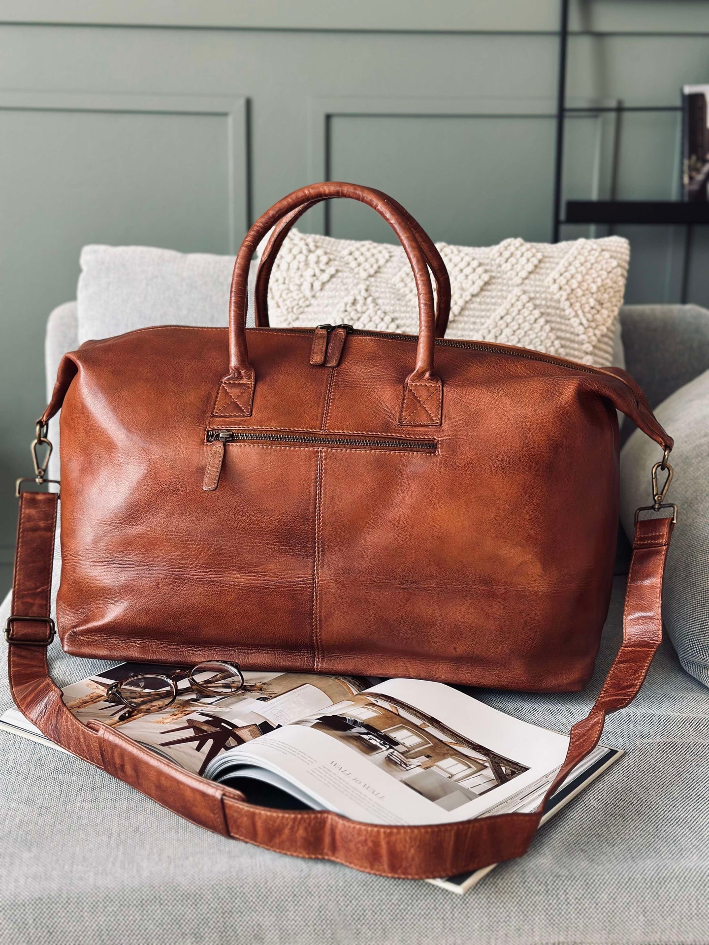 Weekendveske DEXTER - Cognac