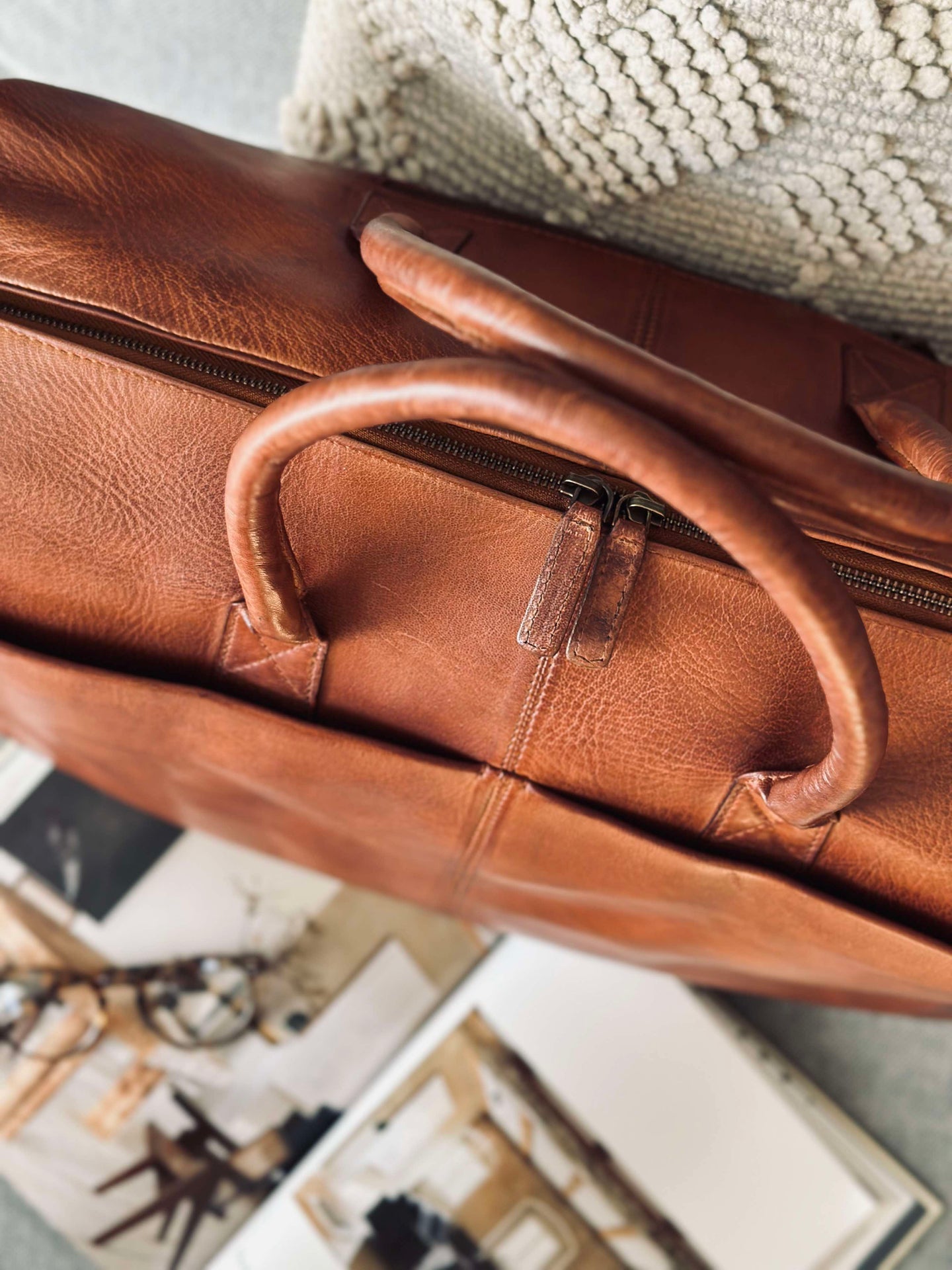 Weekendveske DEXTER - Cognac