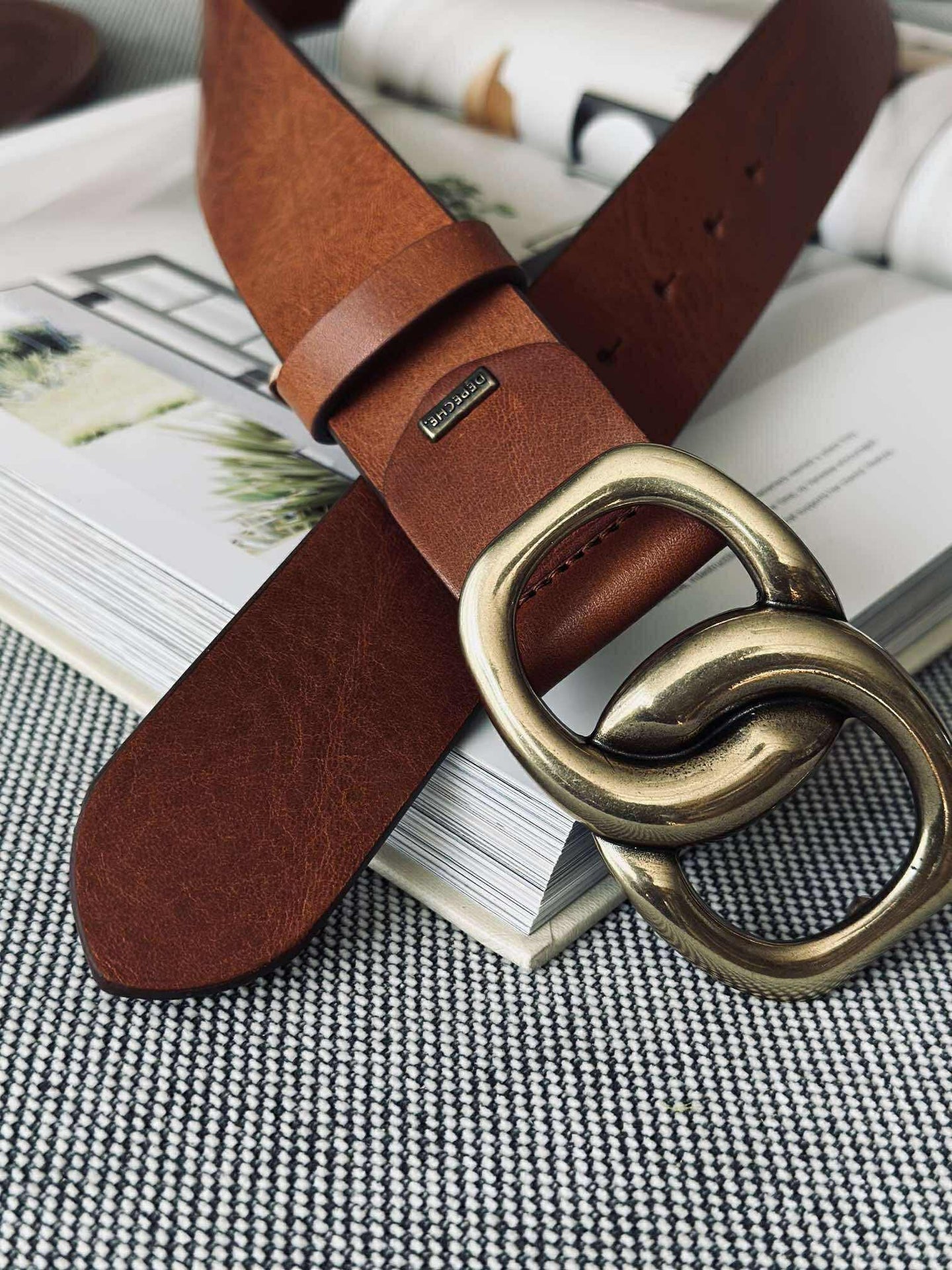 Jeansbelte - Cognac
