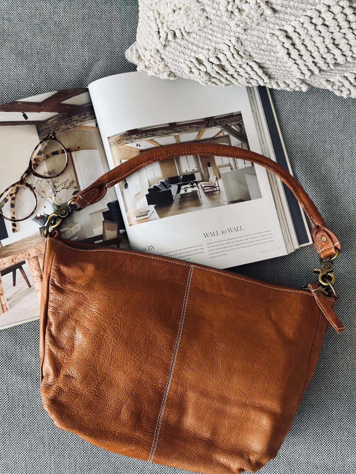 Skulderveske Naomi small - Cognac