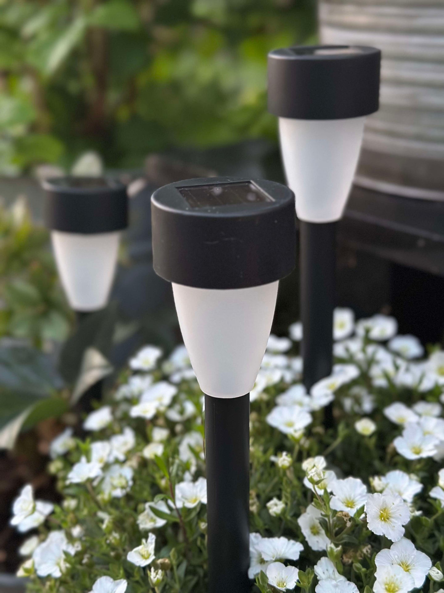 Fakkel med solceller – Sett med 4 stk.
