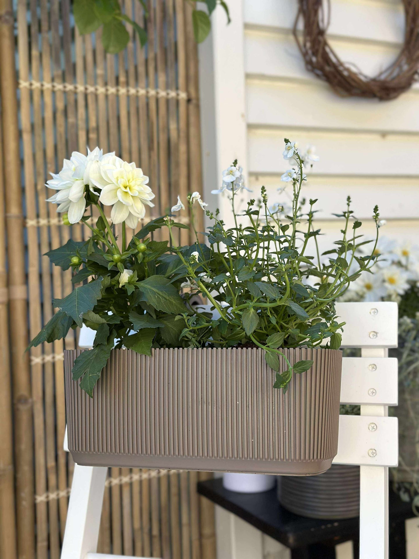 Plantekasse med oppheng - Beige