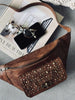 Bumbag med nitter - Cognac