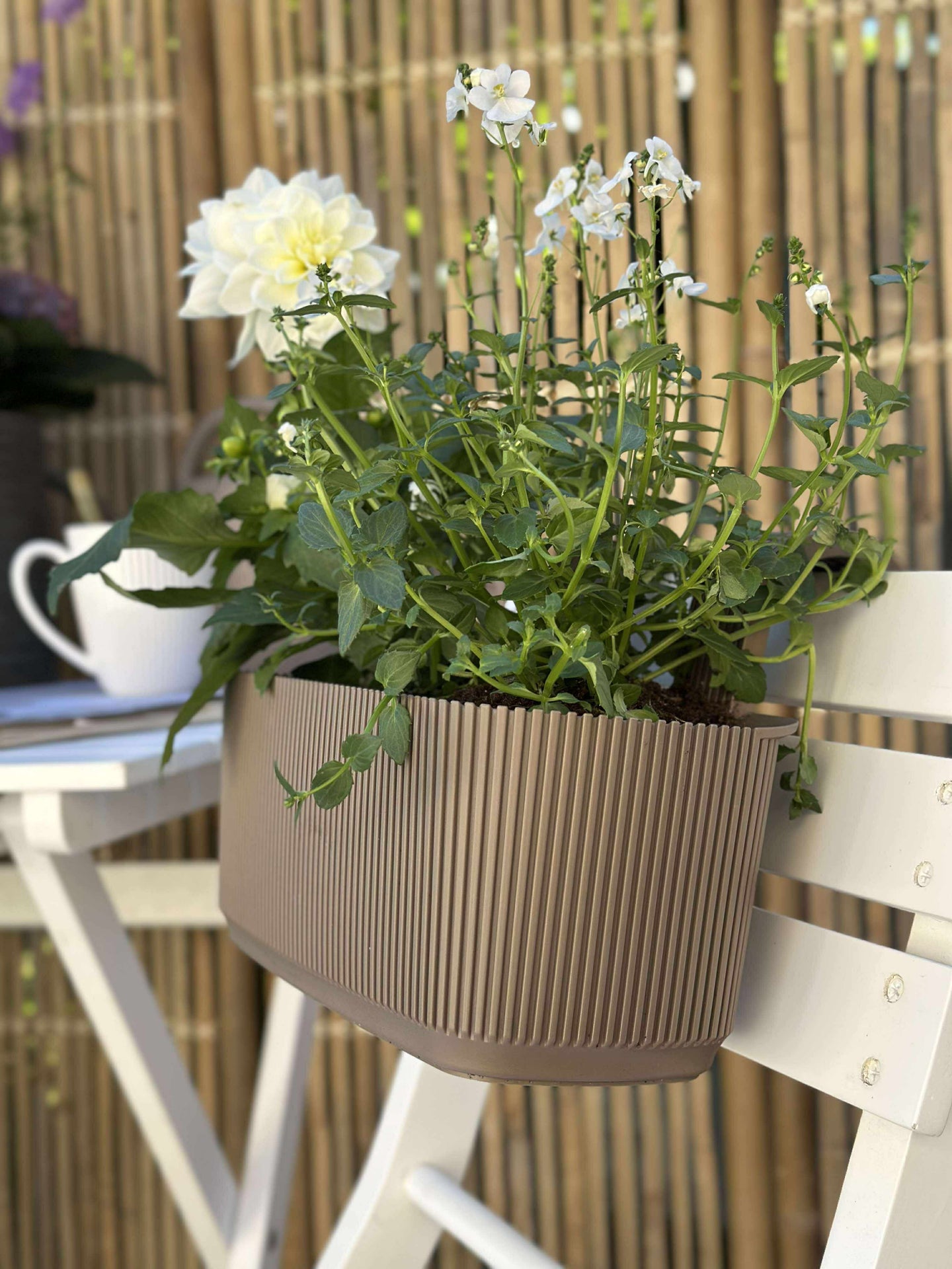 Plantekasse med oppheng - Beige
