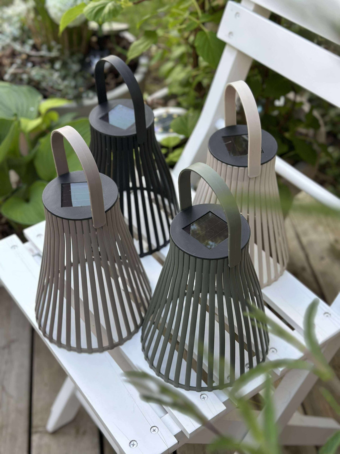 Lanterne med solceller 18cm - Flere fargevalg