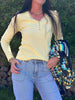 Bluse Masha m. knapper - Summer yellow
