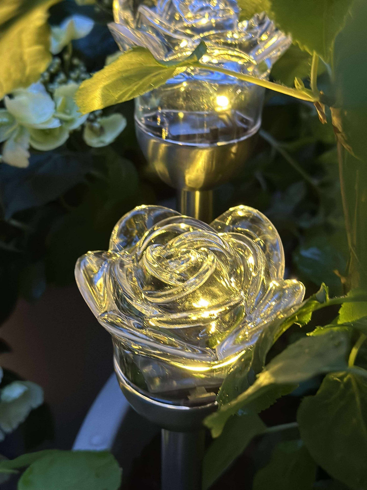 Fakkel med solceller FLOWER – Sett med 4 stk