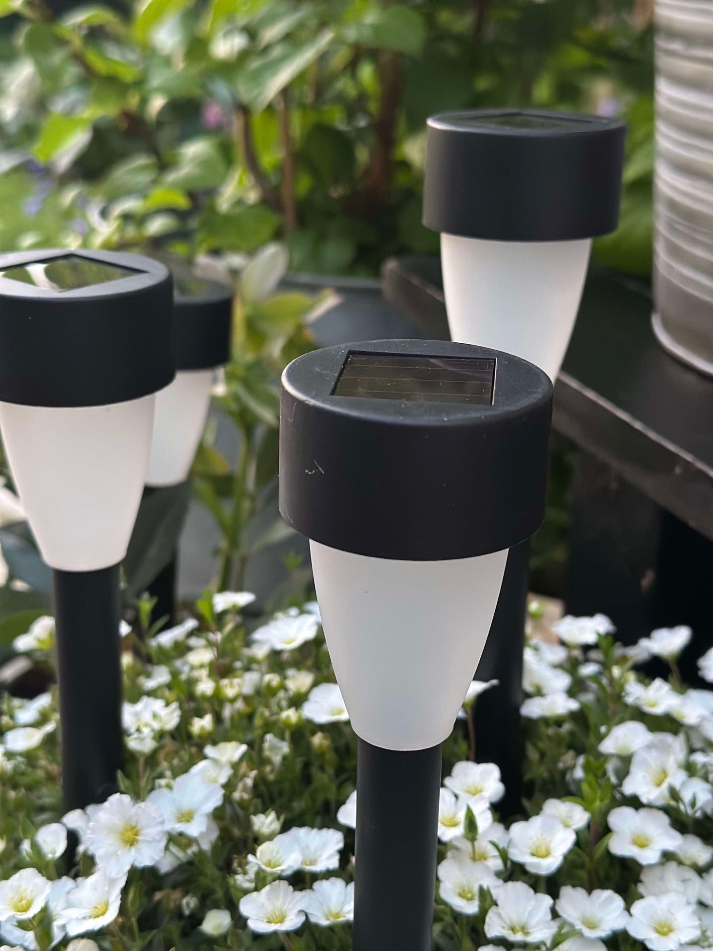 Fakkel med solceller – Sett med 4 stk.