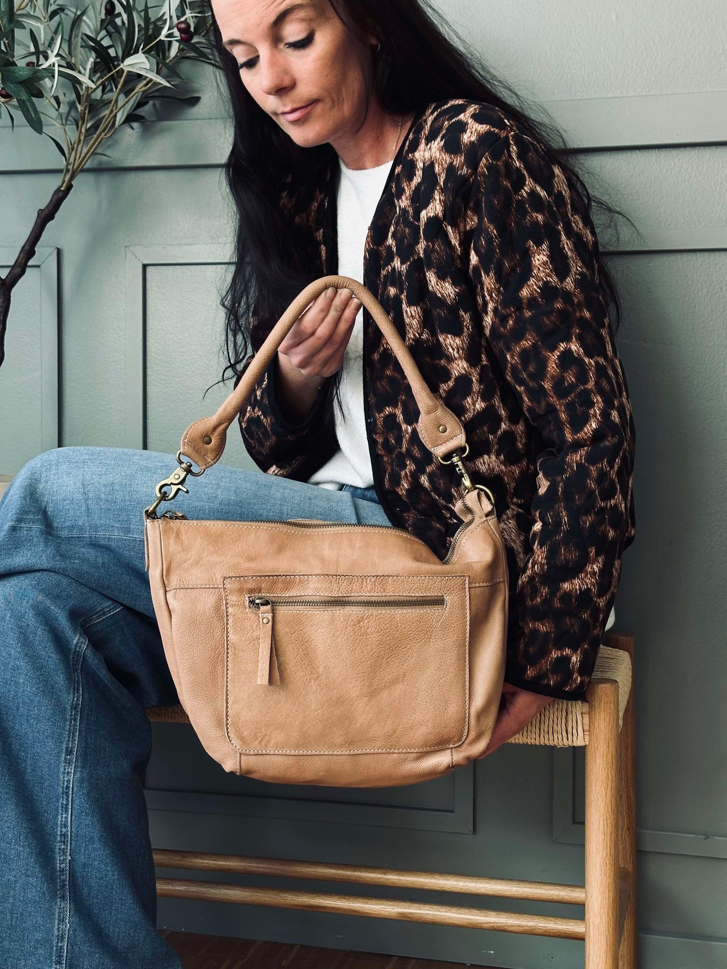 Skulderveske Naomi small - Taupe
