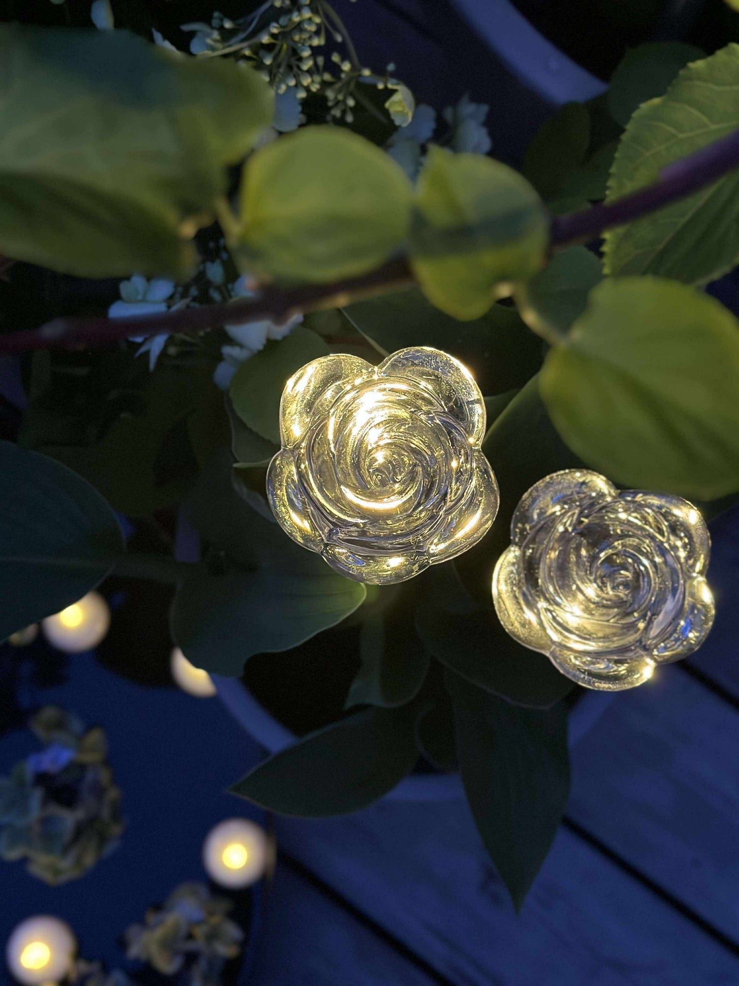 Fakkel med solceller FLOWER – Sett med 4 stk