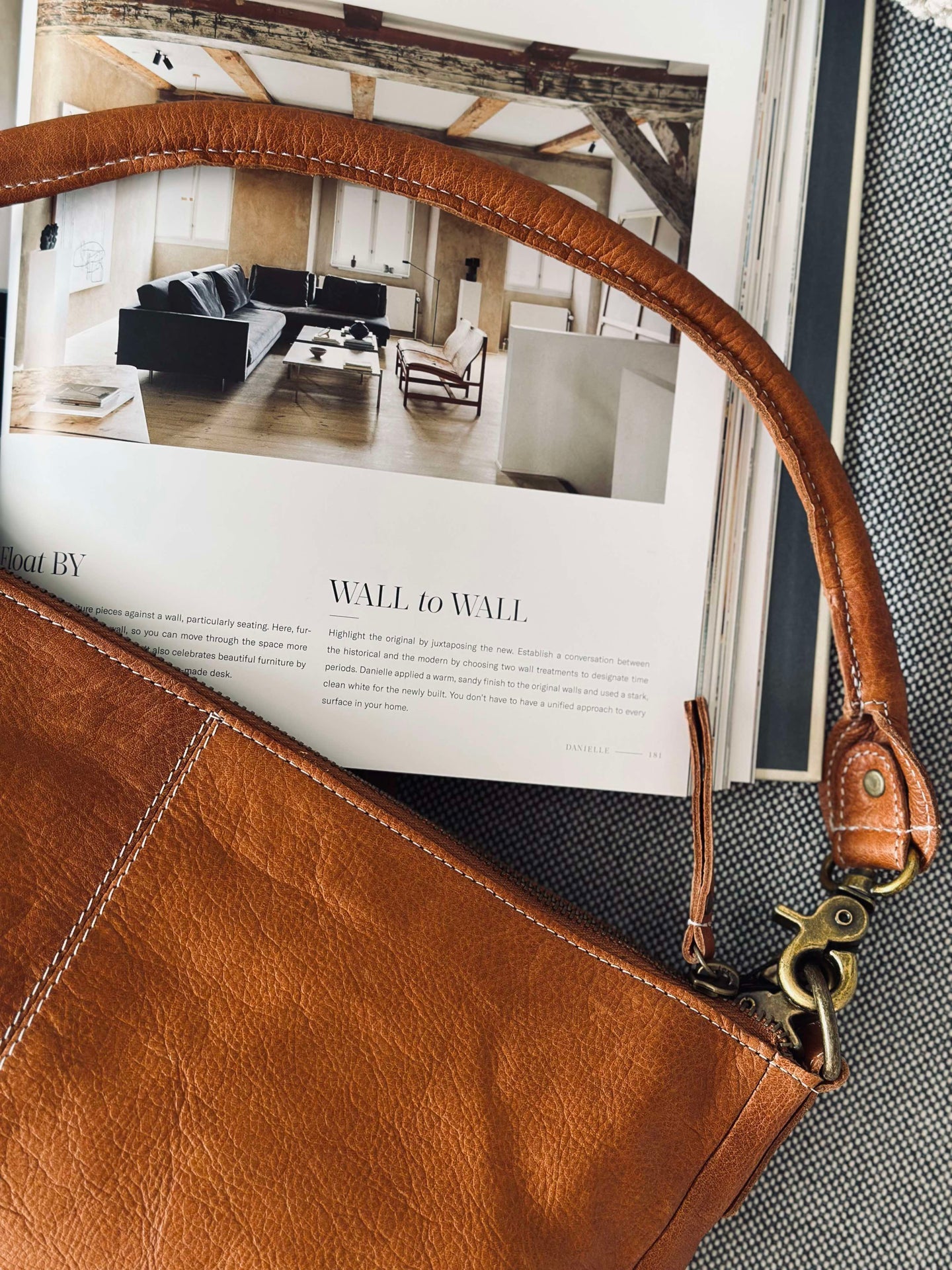 Skulderveske Naomi small - Cognac
