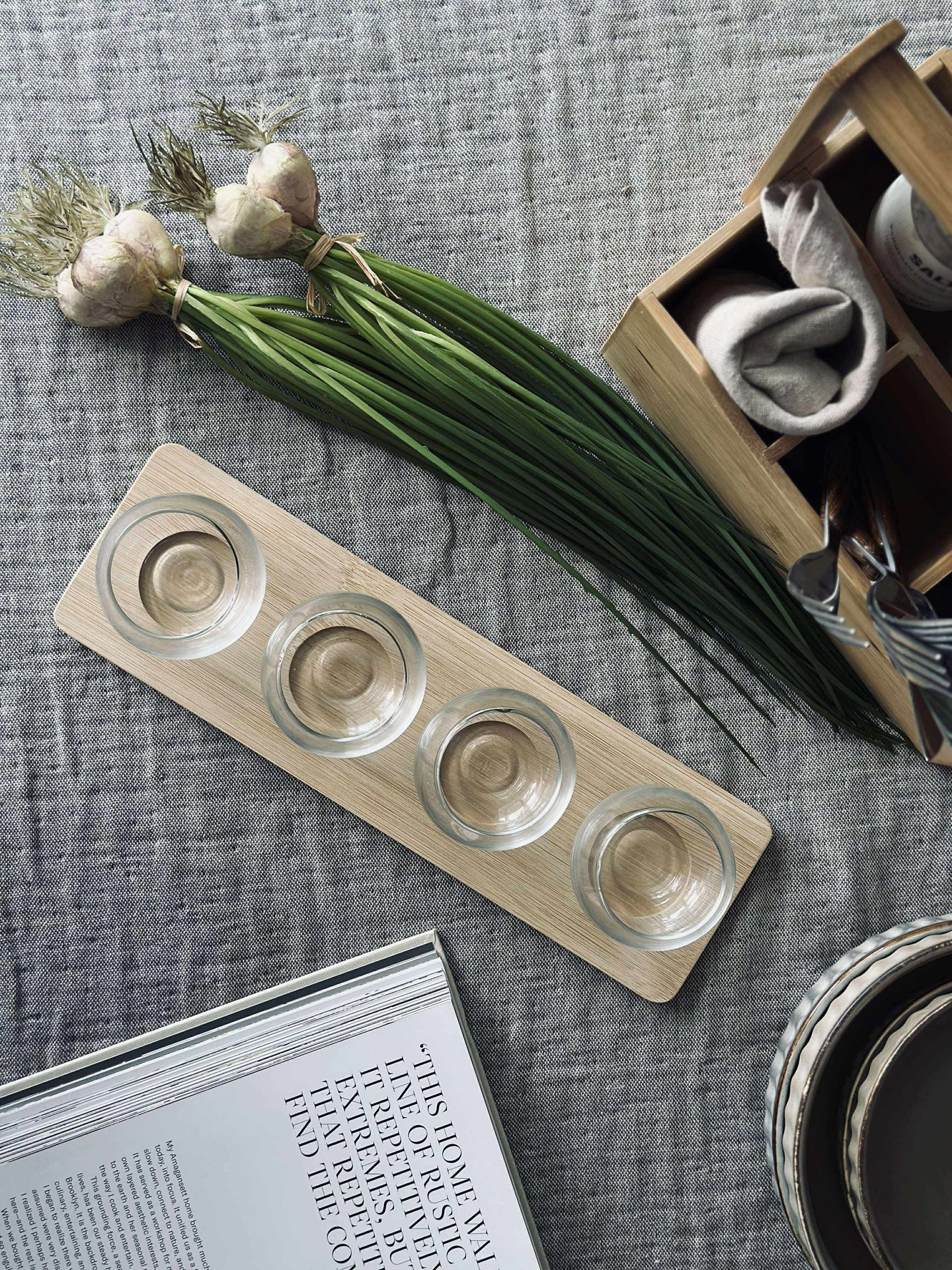 Tapas - 4 skåler og fat