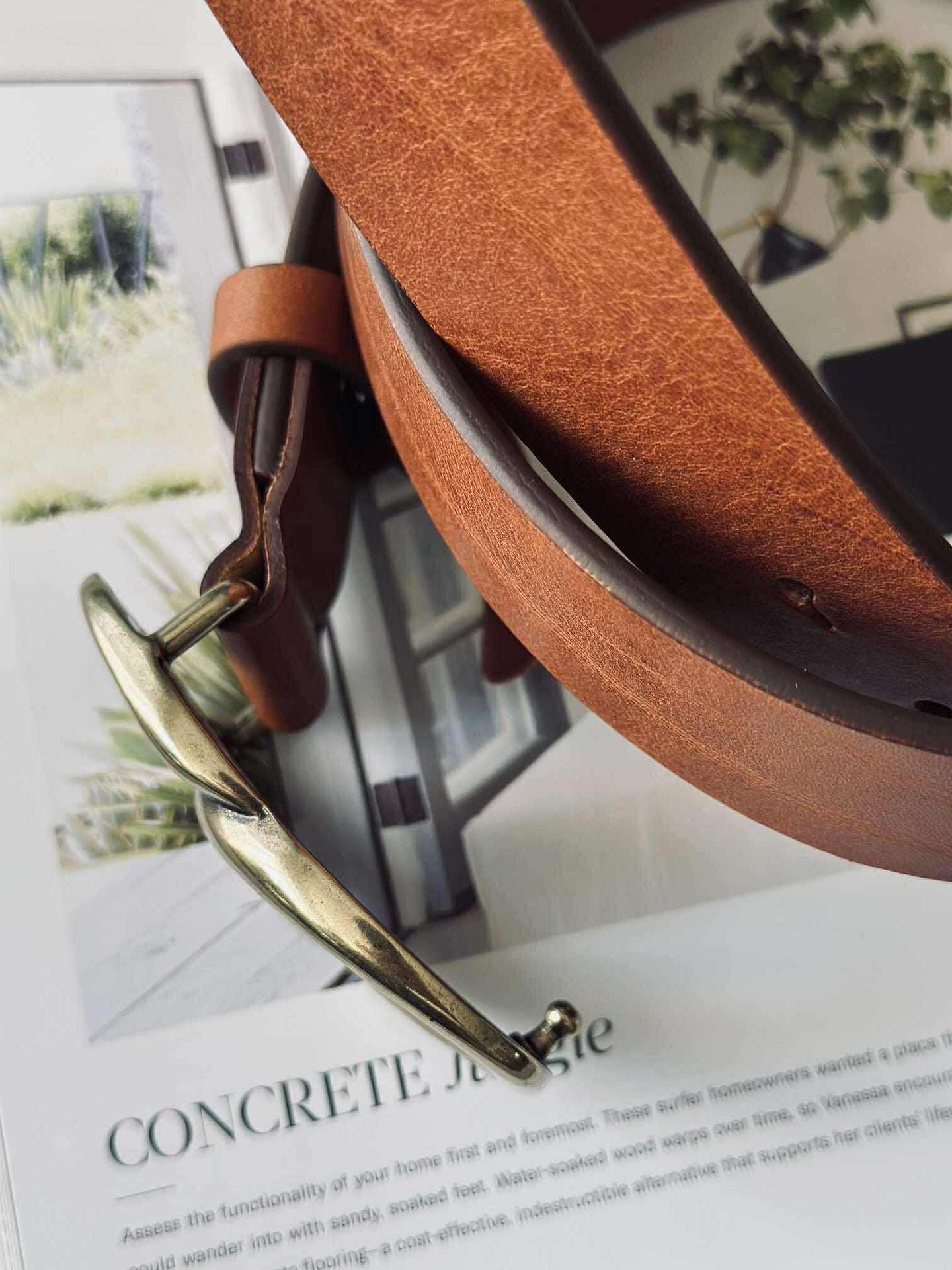 Jeansbelte - Cognac