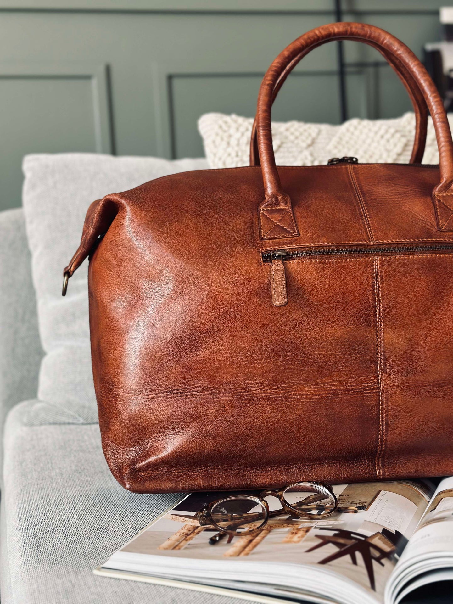 Weekendveske DEXTER - Cognac