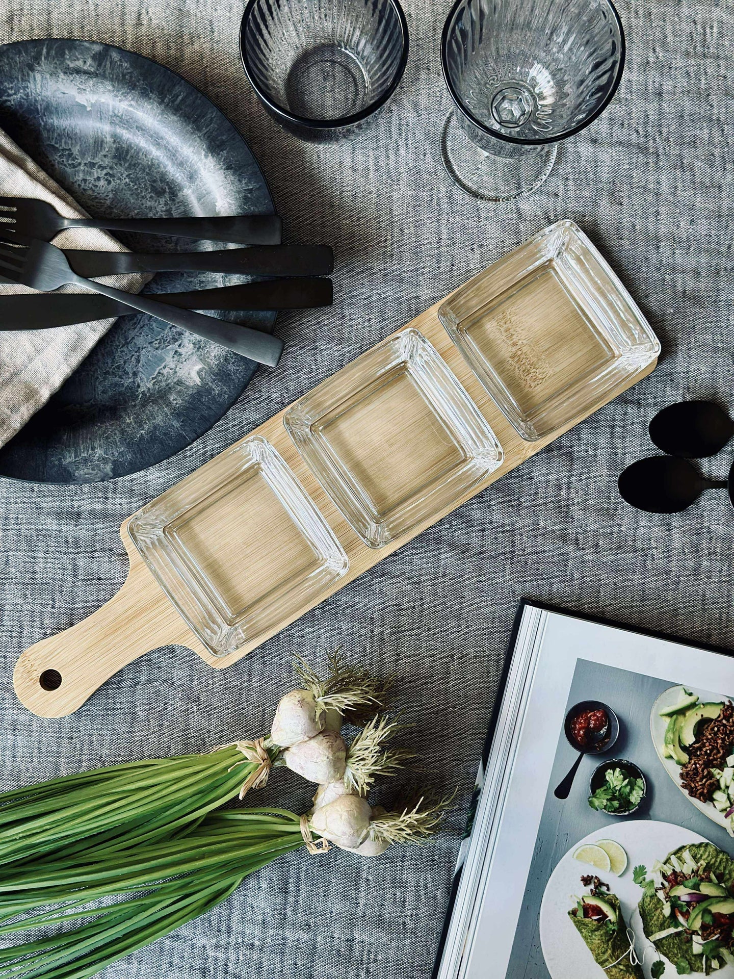 Tapas - 4 skåler og fat