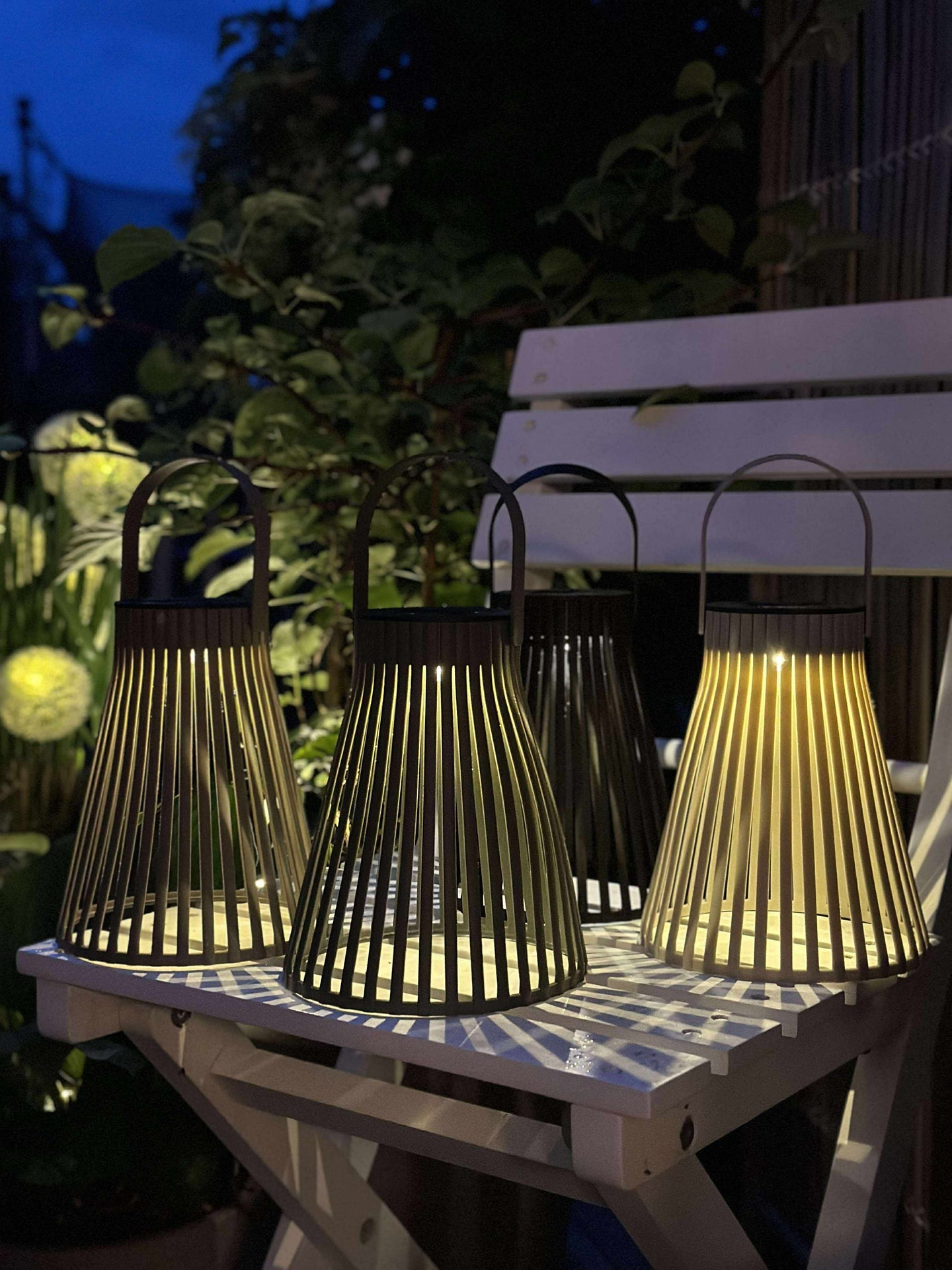Lanterne med solceller 18cm - Flere fargevalg