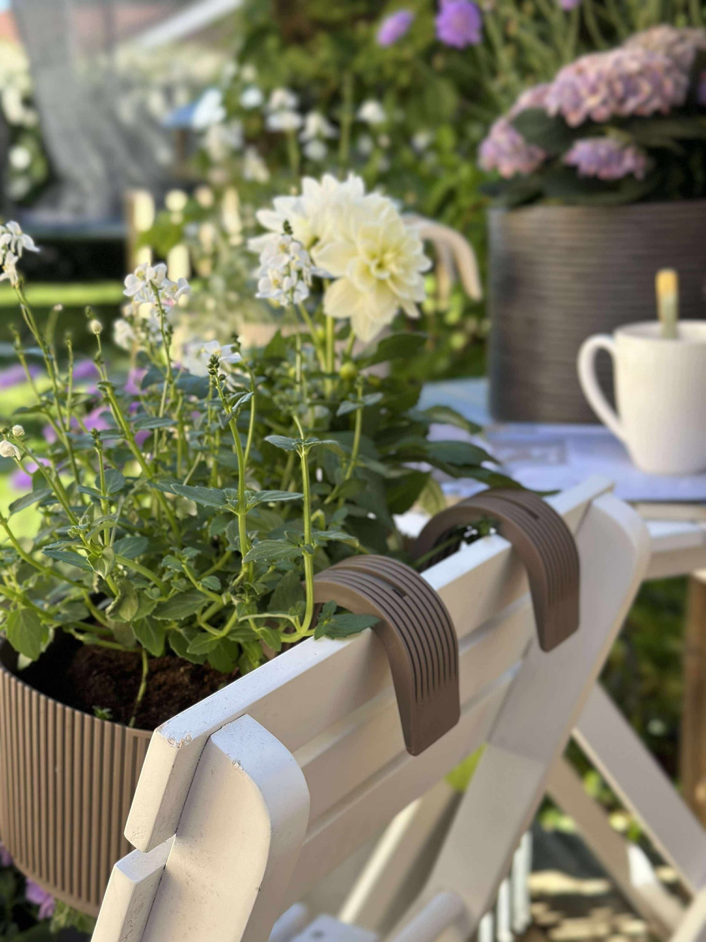Plantekasse med oppheng - Beige