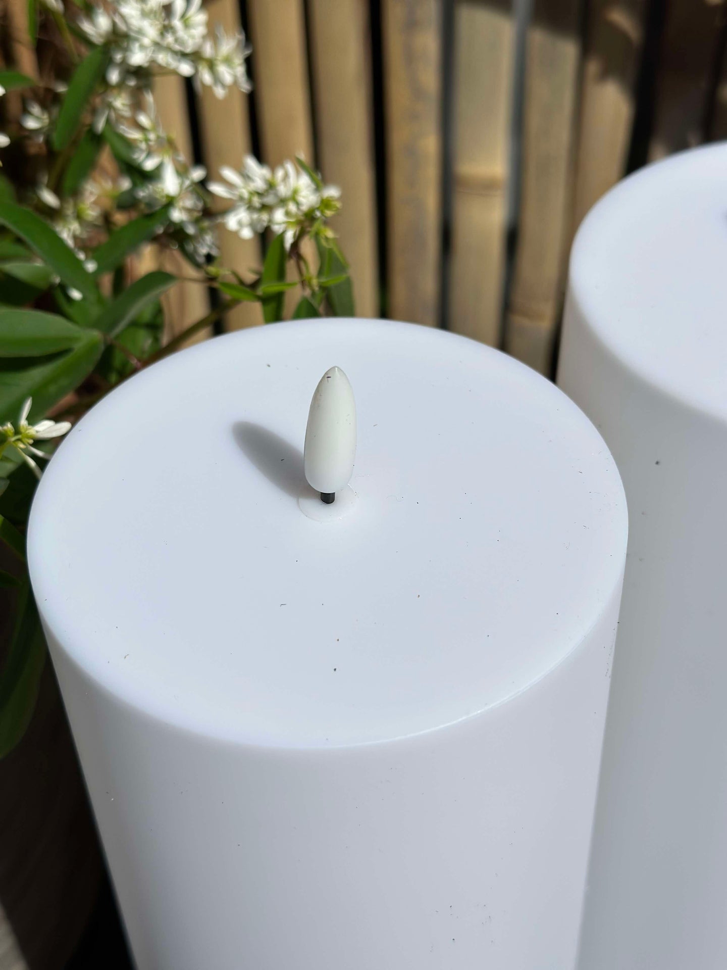 Utendørs XL LED blokklys H 25 cm - Sett med 2 stk inkl. fjernkontroll