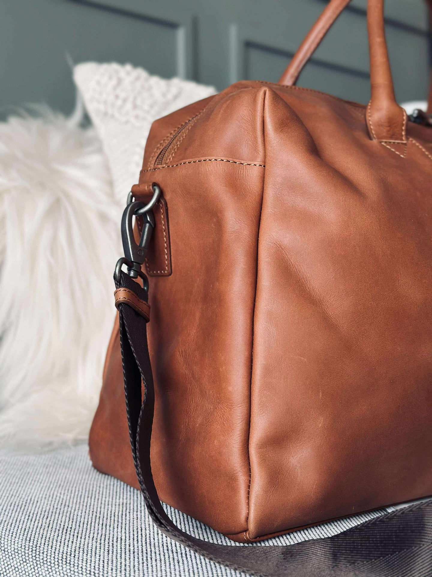 Weekendveske LONDON cognac