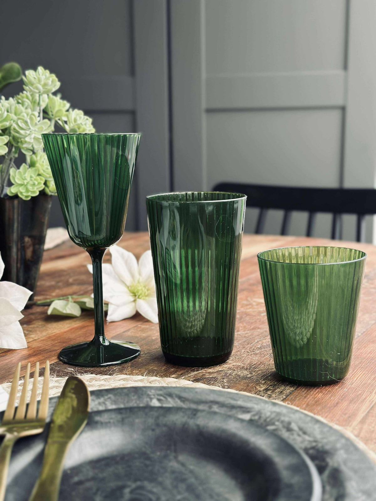 Glas Claire 300ml. Grønn - 2 stk.