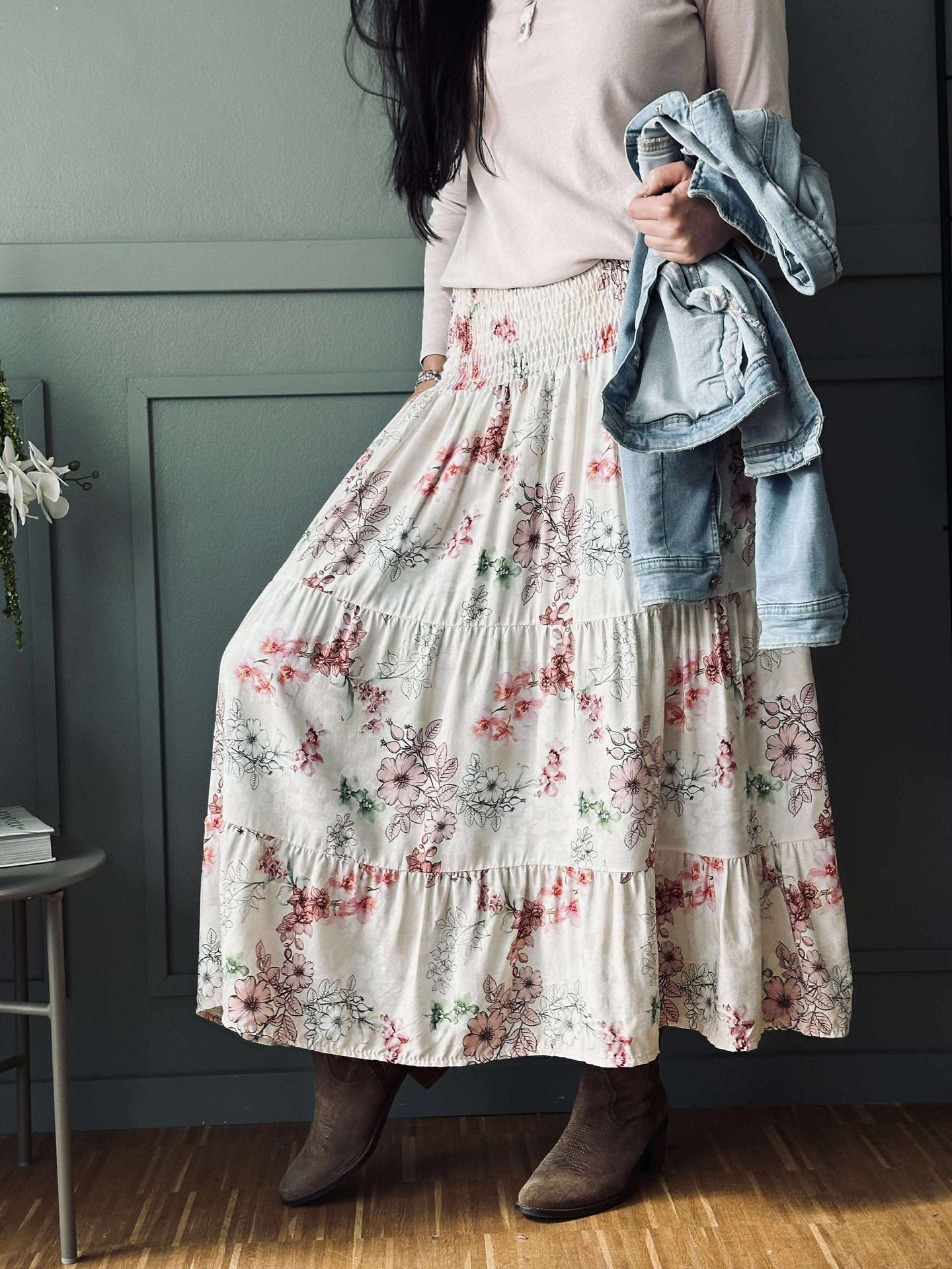 Skjørt Anika Rose flower