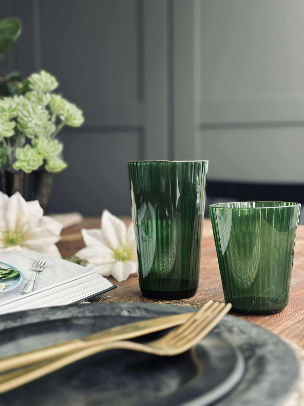 Glas Claire 300ml. Grønn - 2 stk.