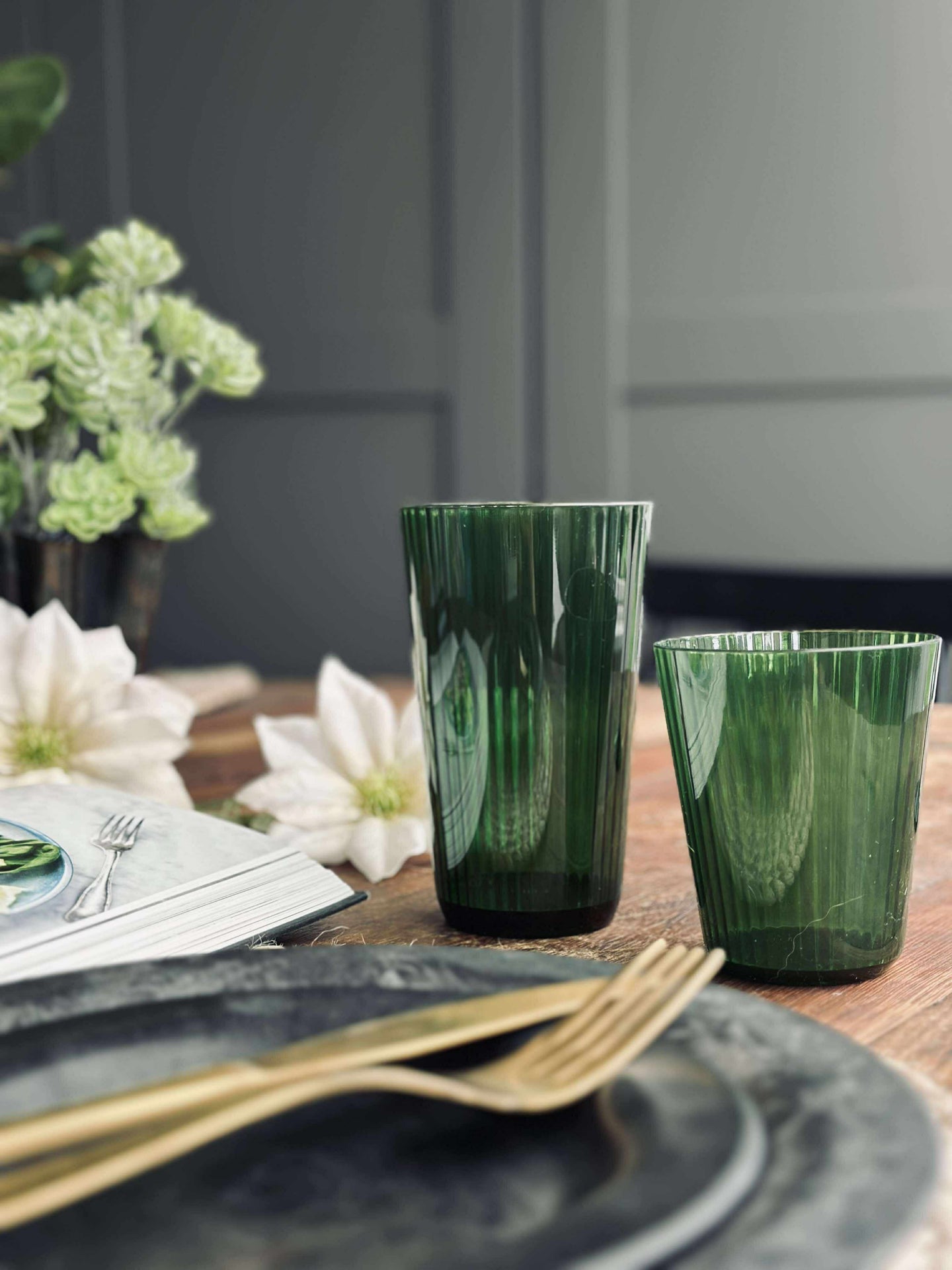 Glas Claire 300ml. Grønn - 2 stk.