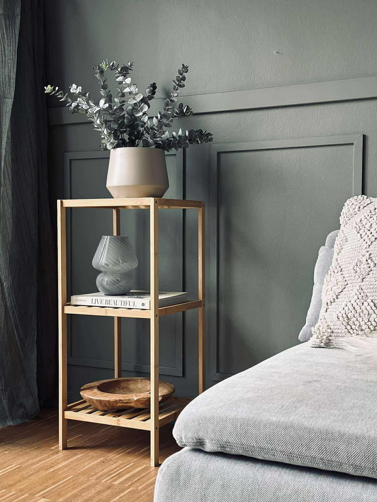 Reol med 3 hyller - Bambus
