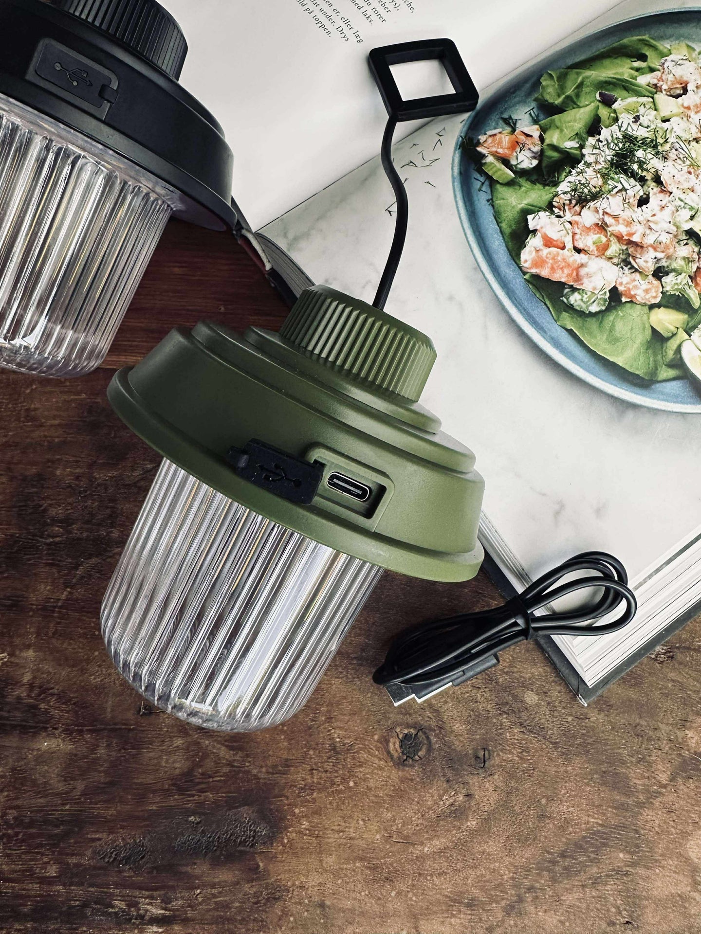 Campinglampe med ledning - Color mix