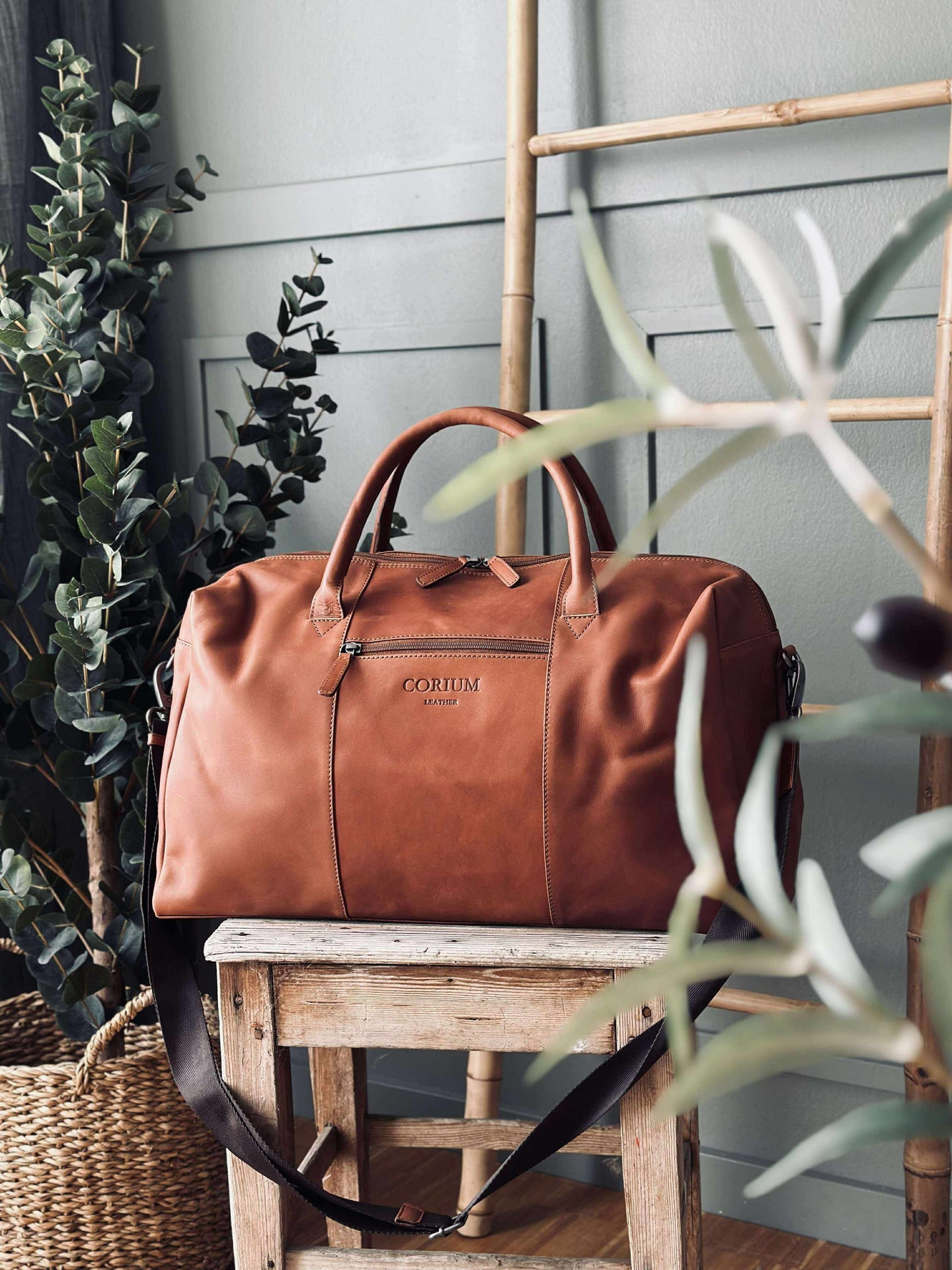 Weekendveske LONDON cognac