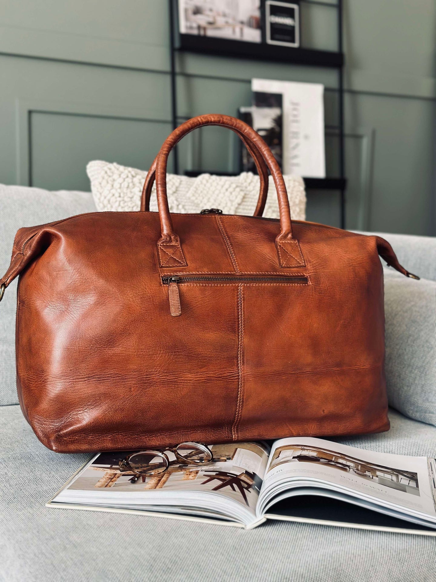 Weekendveske DEXTER - Cognac