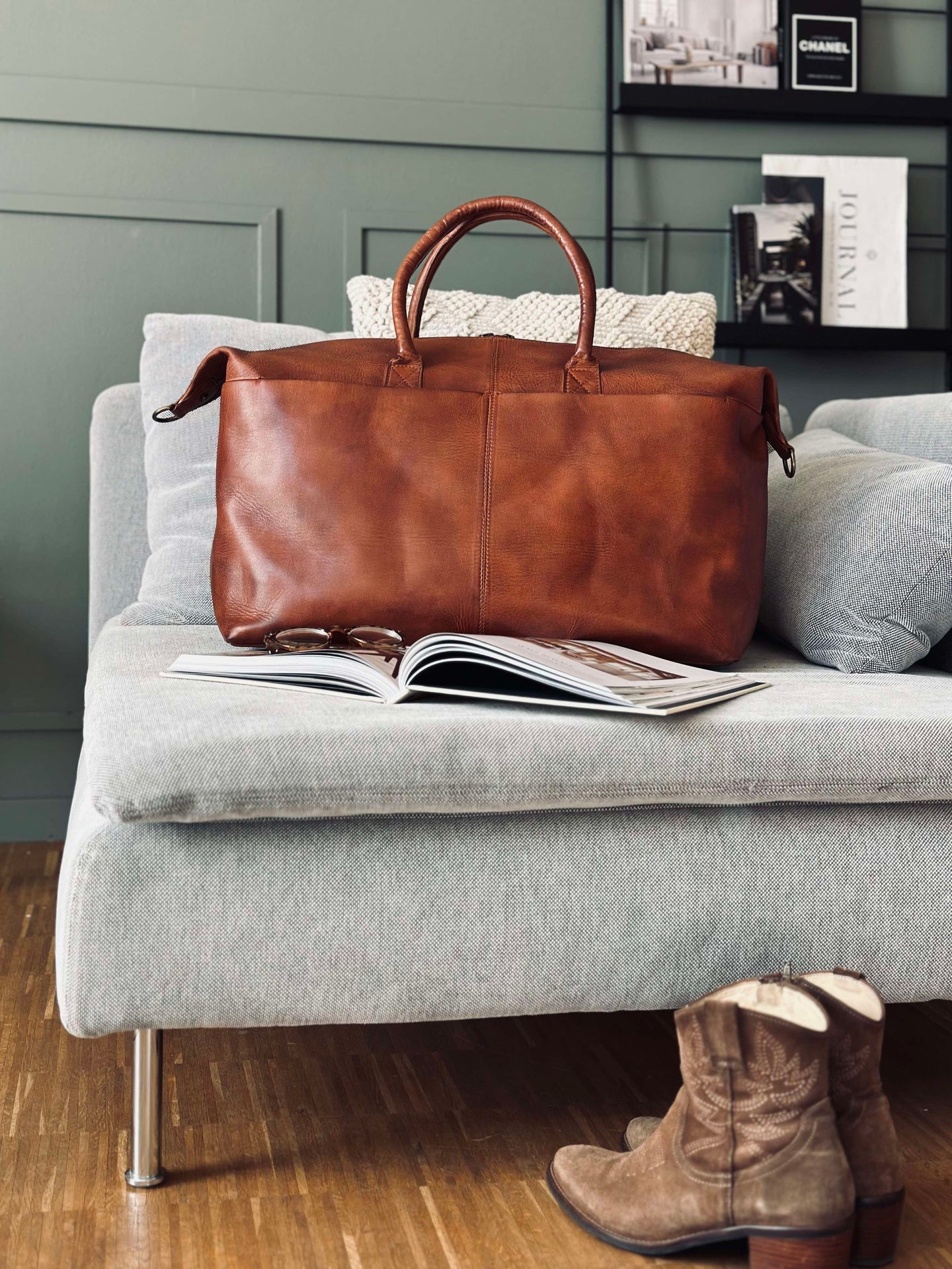 Weekendveske DEXTER - Cognac