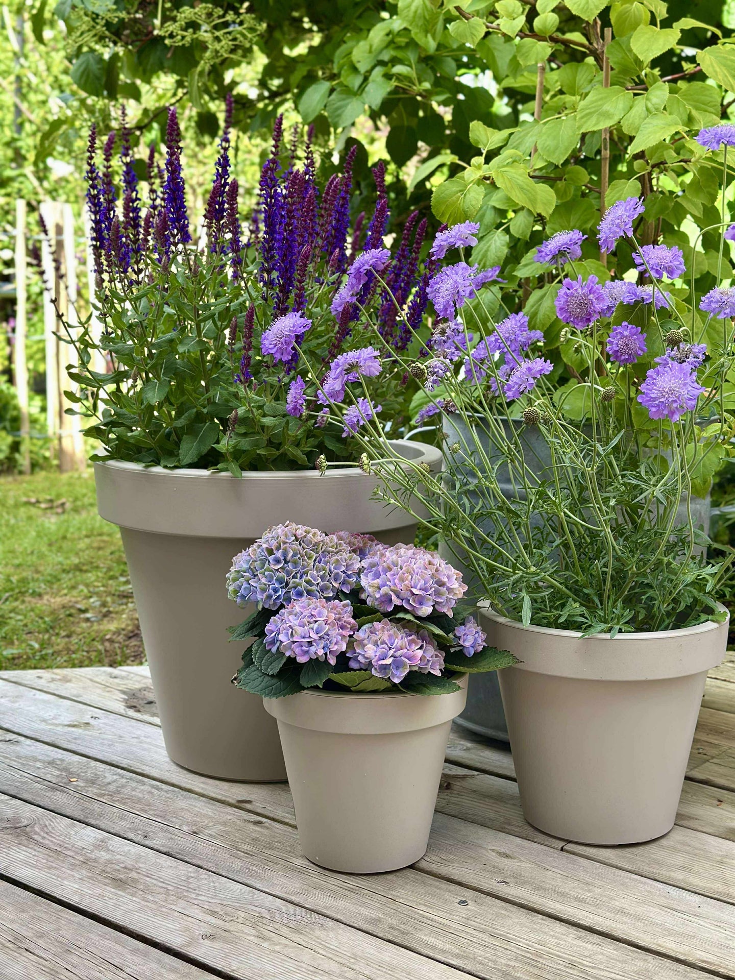 Hagepotte - Resirkulert Beige Dia 35 cm