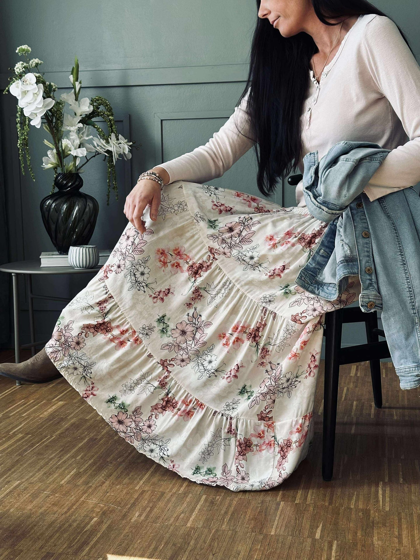 Skjørt Anika Rose flower
