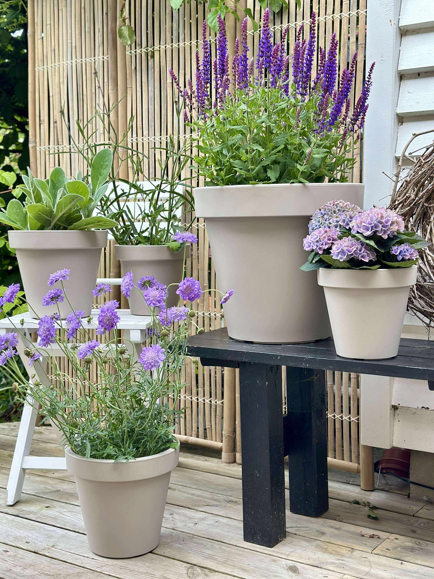Hagepotte - Resirkulert Beige Dia 25cm