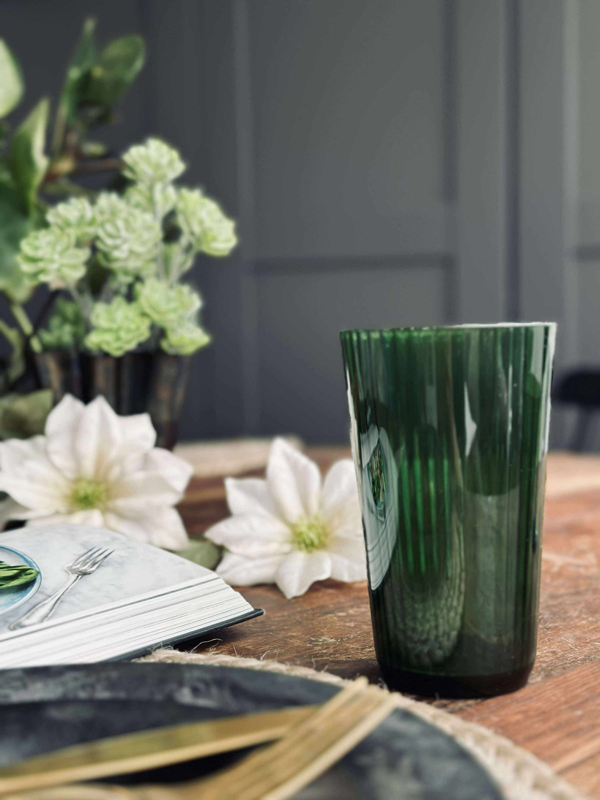 Glass Claire 500 ml. Grønn - 2 stk.